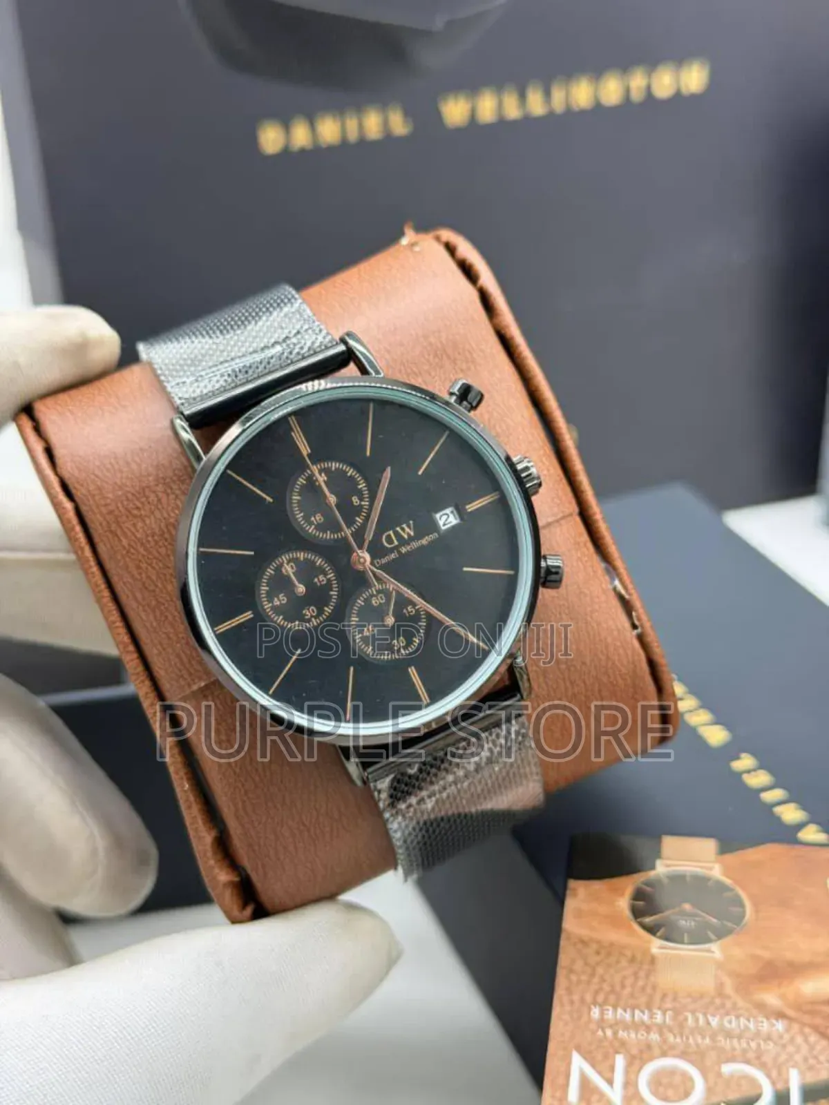 Daniel Wellington Chronograph Mesh Strap Watch