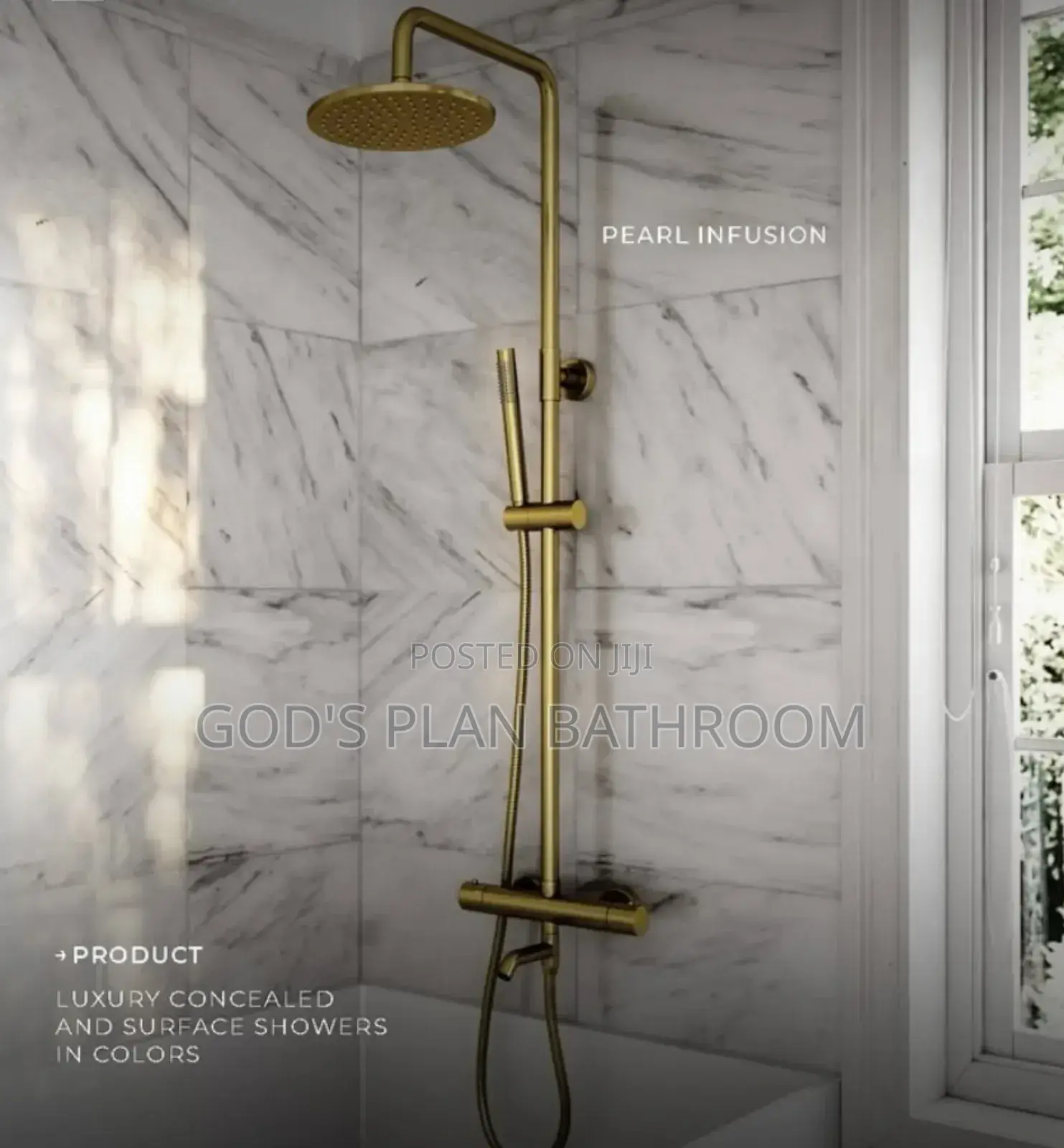 Gold Executive Standing Shower