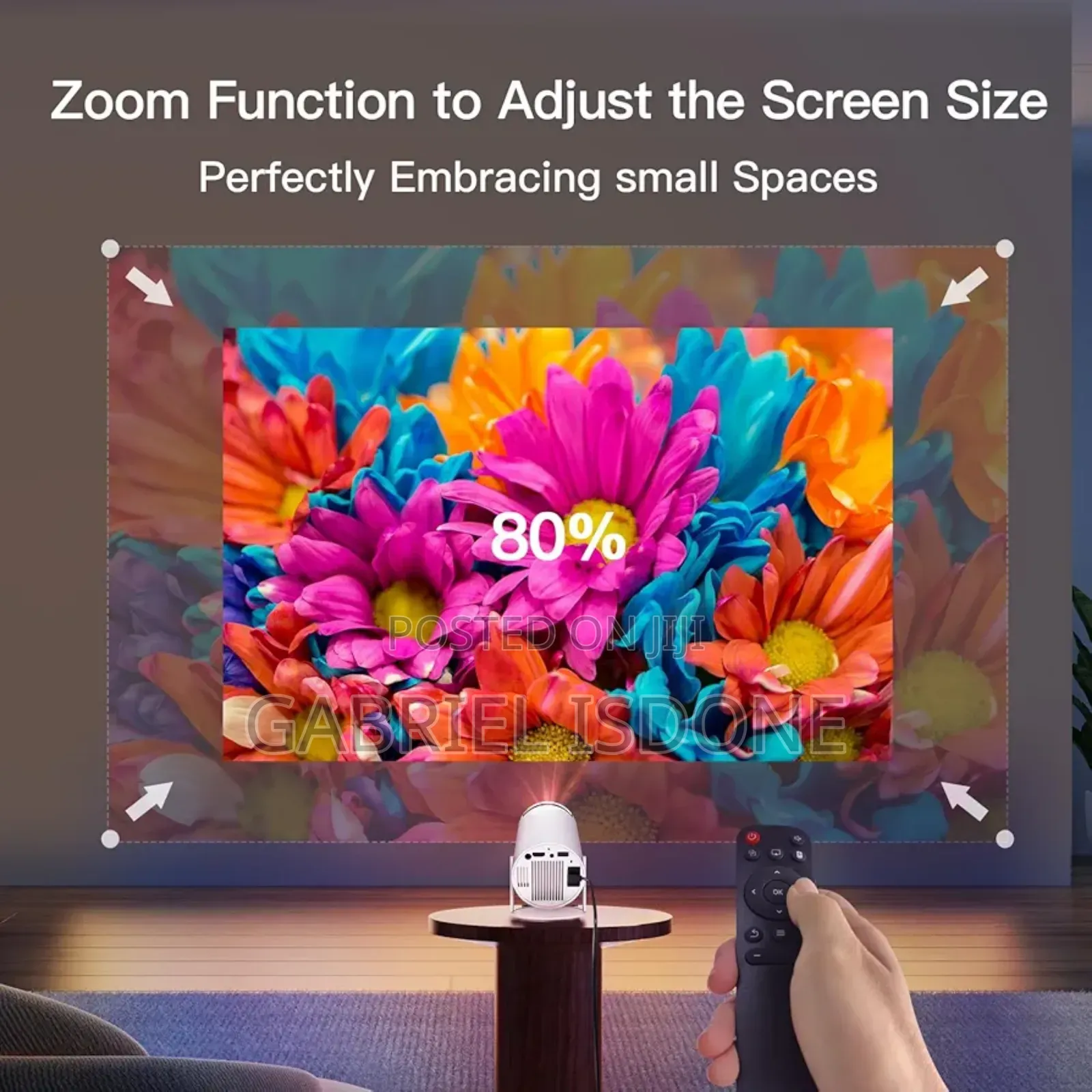 Smart Android Projector Features Live Sports Netflix.