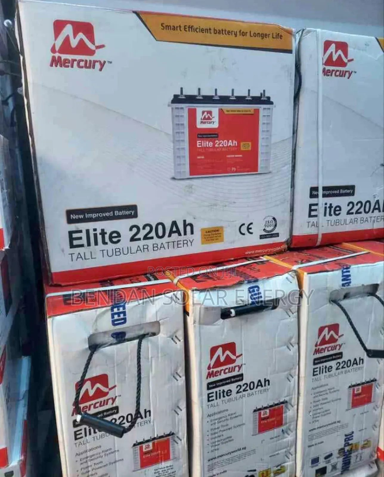 Mercury Elite 220ah 12v Tall Tubular Battery – Long Life Backup