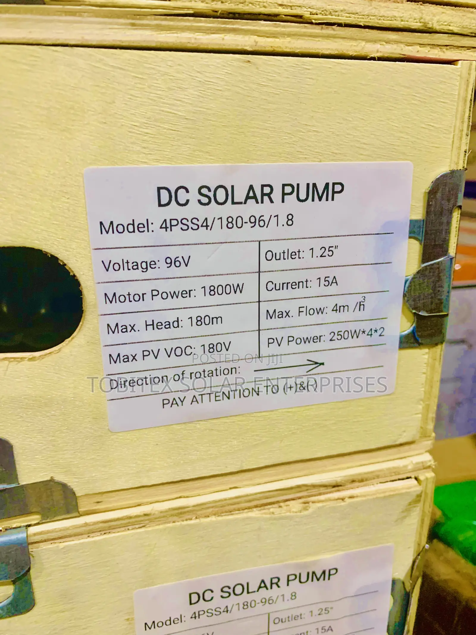 2.5hp /96v Solar Water Pump Dc