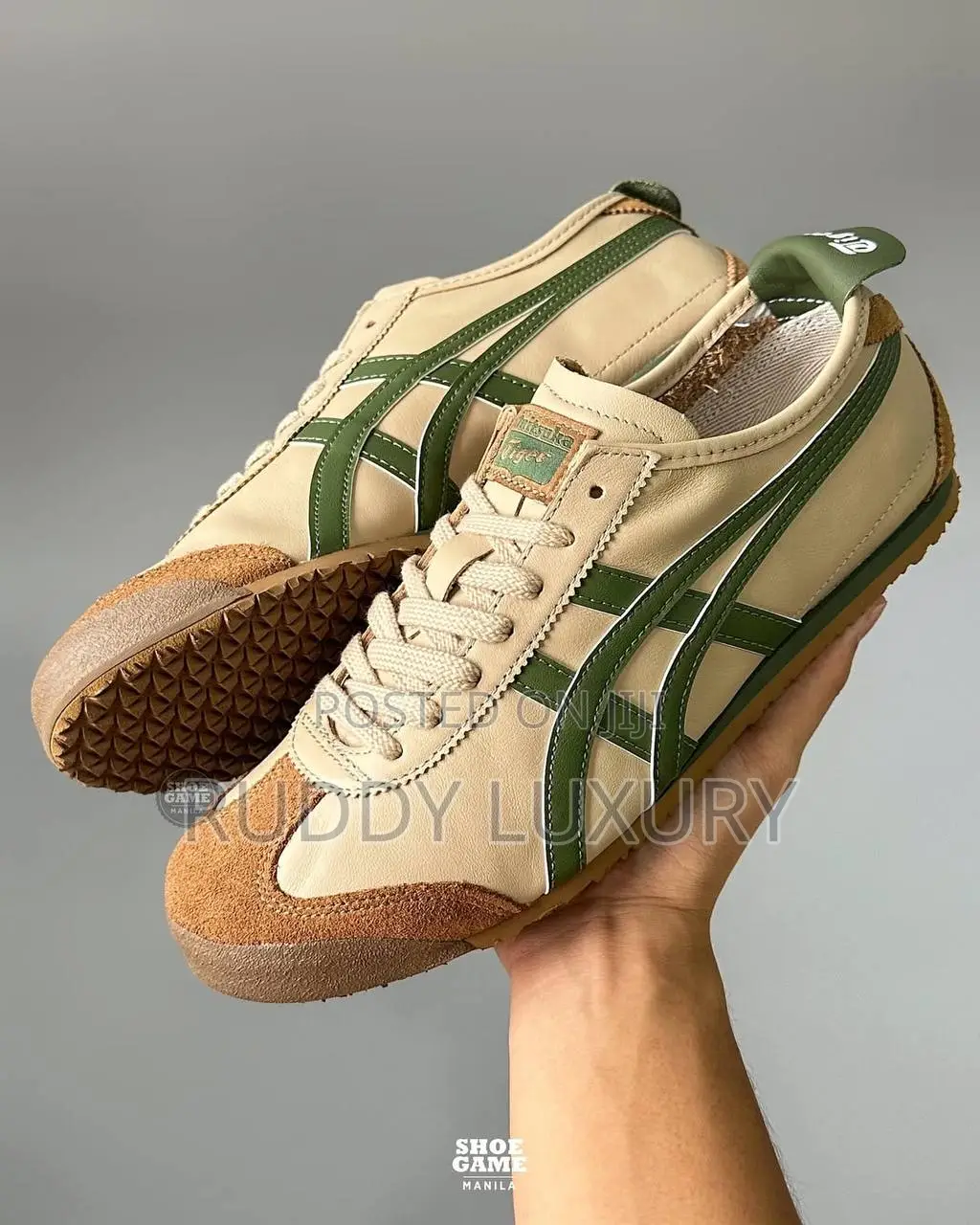 Onitsuka Tiger Mexico 66 Sneakers – Brown Beige Grass Green (Unisex)