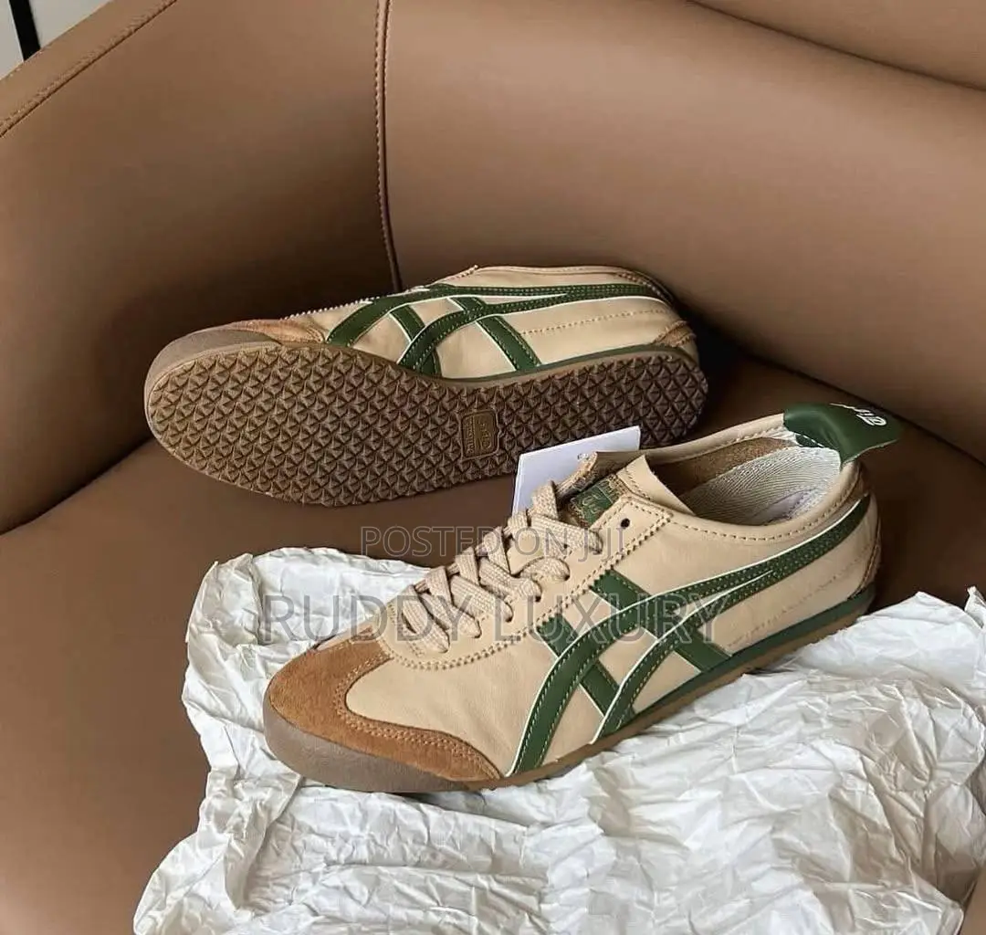 Onitsuka Tiger Mexico 66 Sneakers – Brown Beige Grass Green (Unisex)