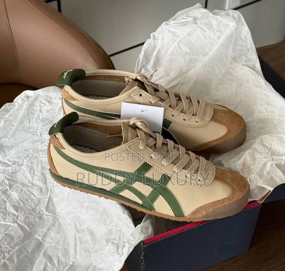 Onitsuka Tiger Mexico 66 Sneakers – Brown Beige Grass Green (Unisex)