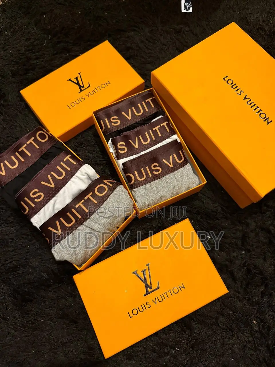 Louis Vuitton Luxury Cotton Boxer Shorts 3 in 1 Pack