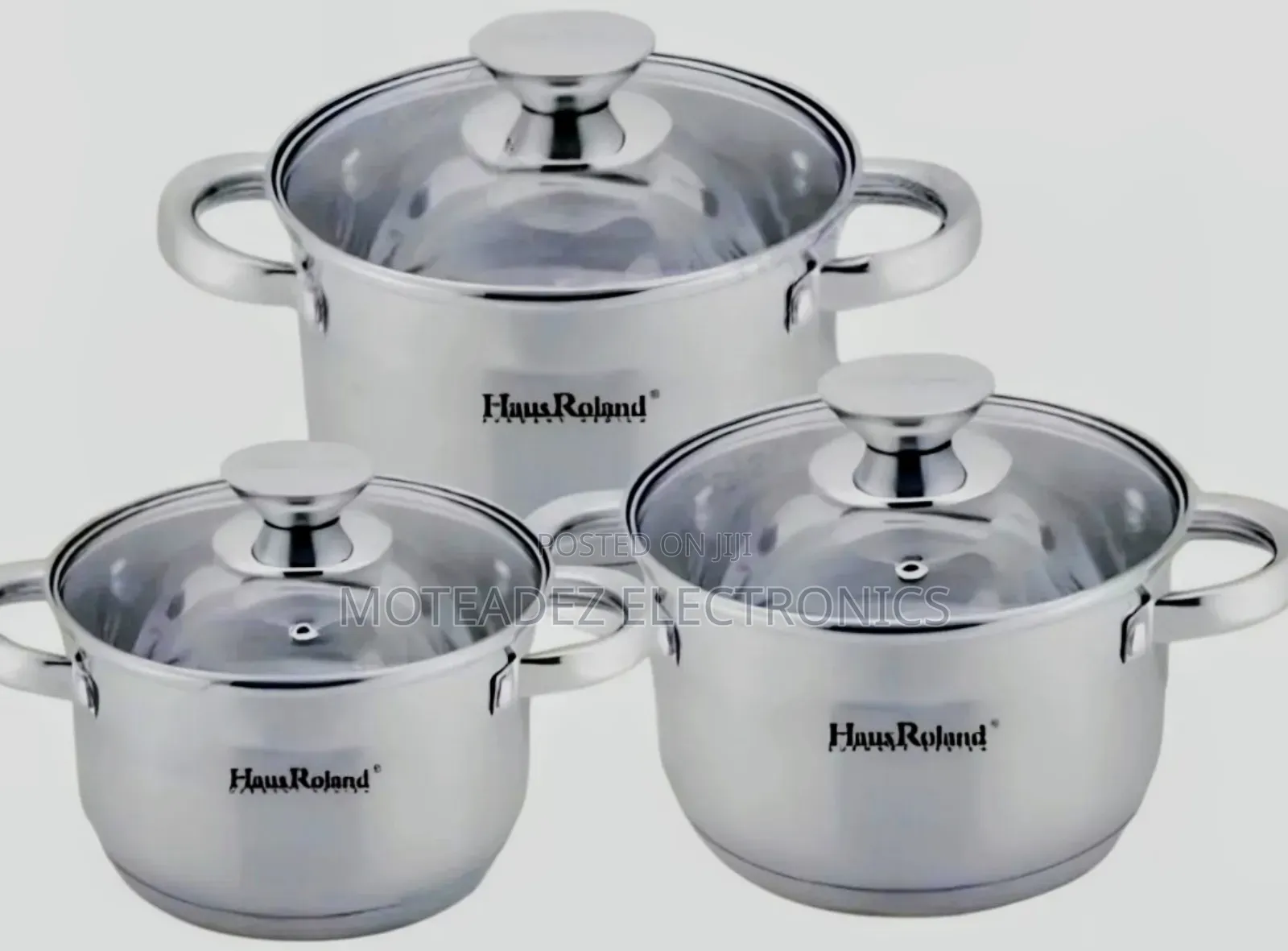 3pcs Haus Roland High Quality Stainless Steel Non-Stick Cookware Sets