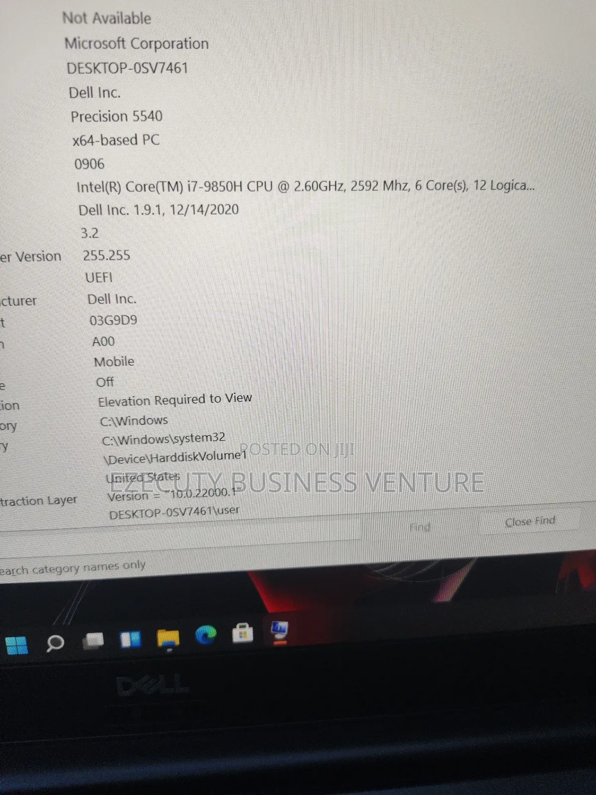 Laptop Dell Precision 5540 16GB Intel Core I7 SSD 512GB