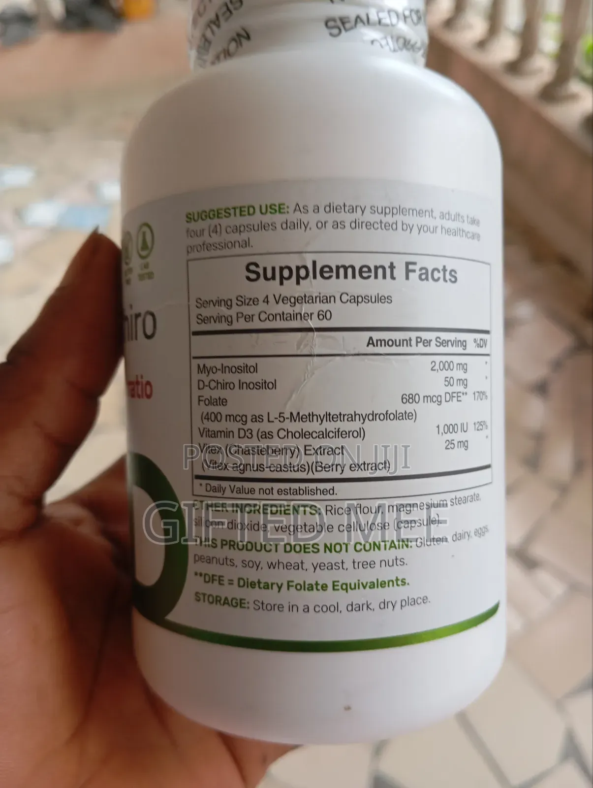 Myo+D-Chiro Inositol, Folate, Vit. D3 and Vitex, 240 Caps