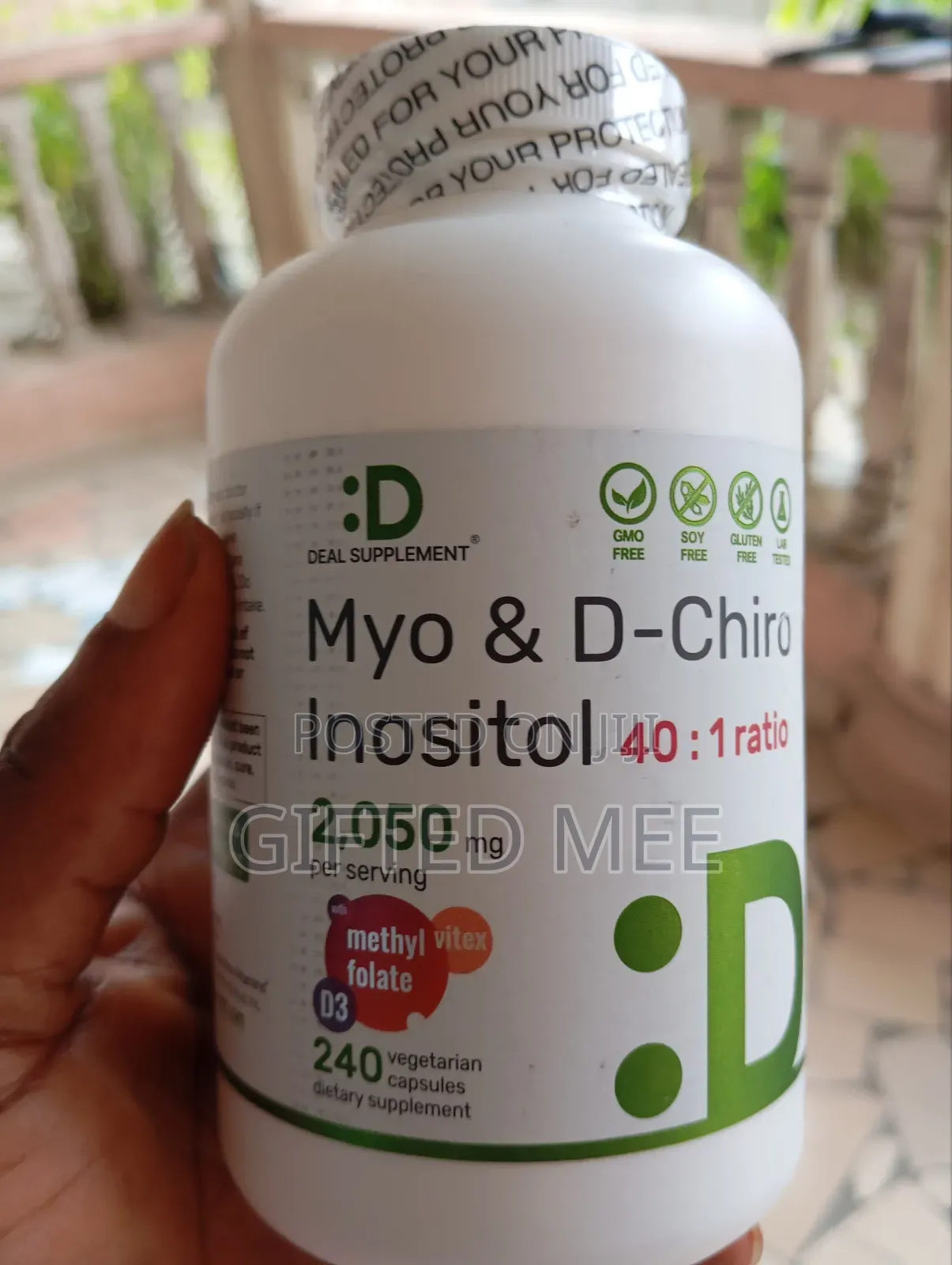 Myo+D-Chiro Inositol, Folate, Vit. D3 and Vitex, 240 Caps