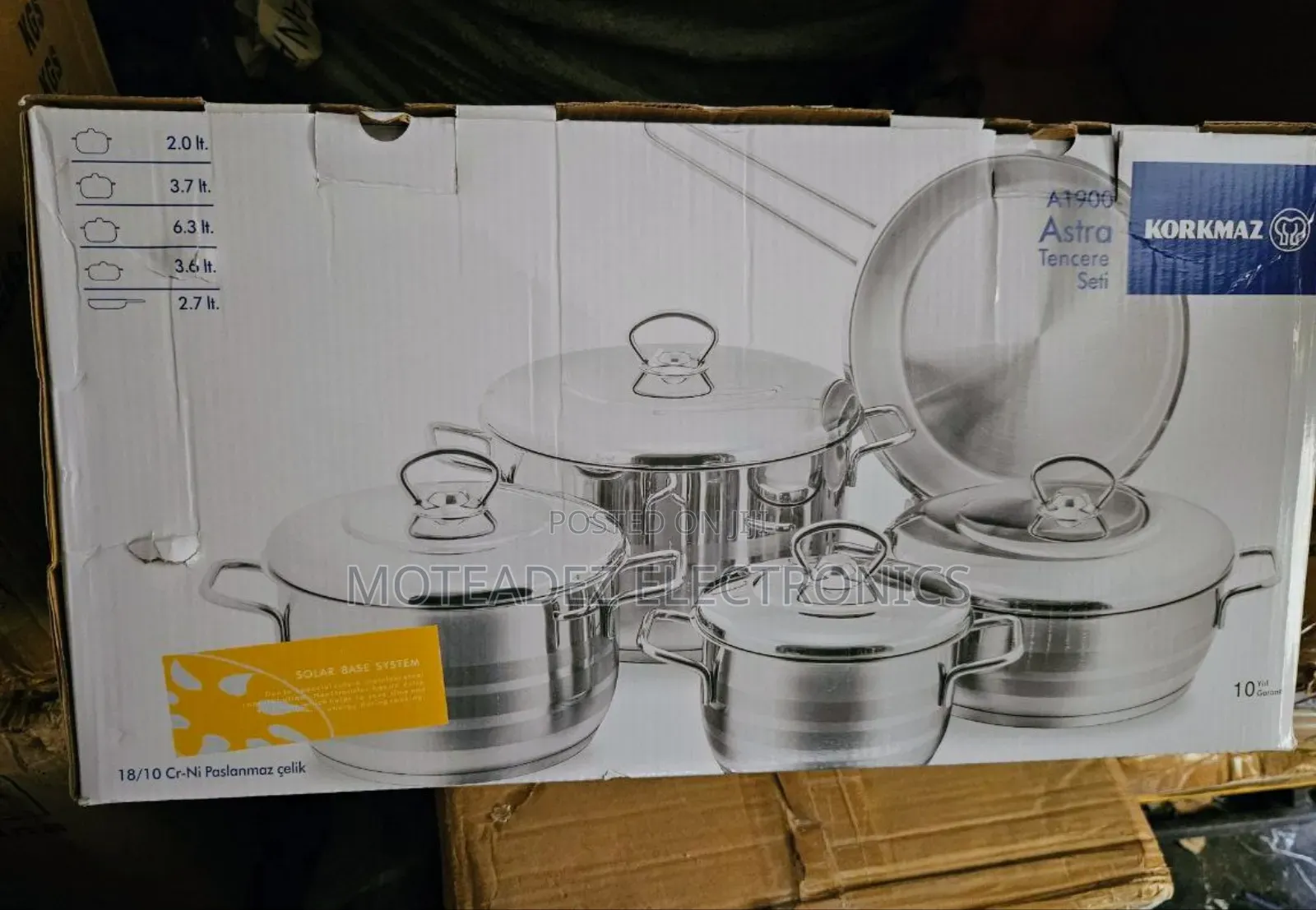 Korkmaz 10pcs High Quality Stainless Steel Nonstick Induction Cookware