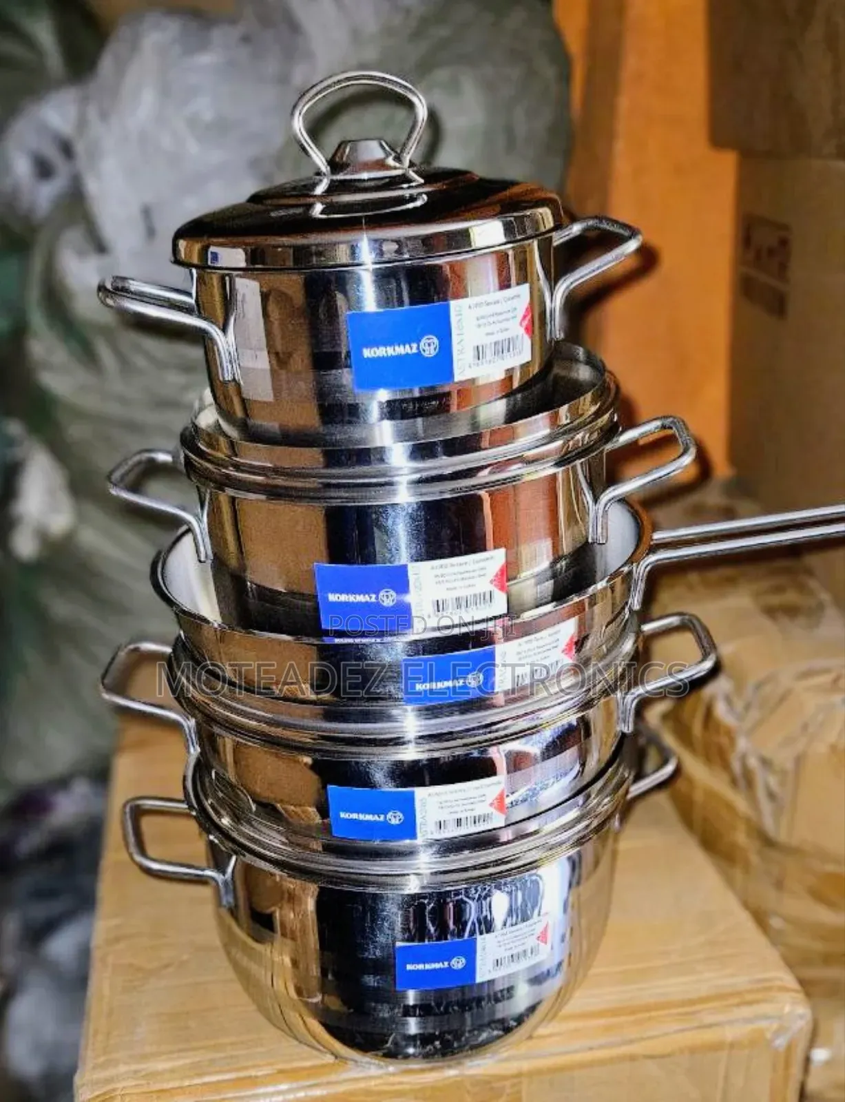 Korkmaz 10pcs High Quality Stainless Steel Nonstick Induction Cookware