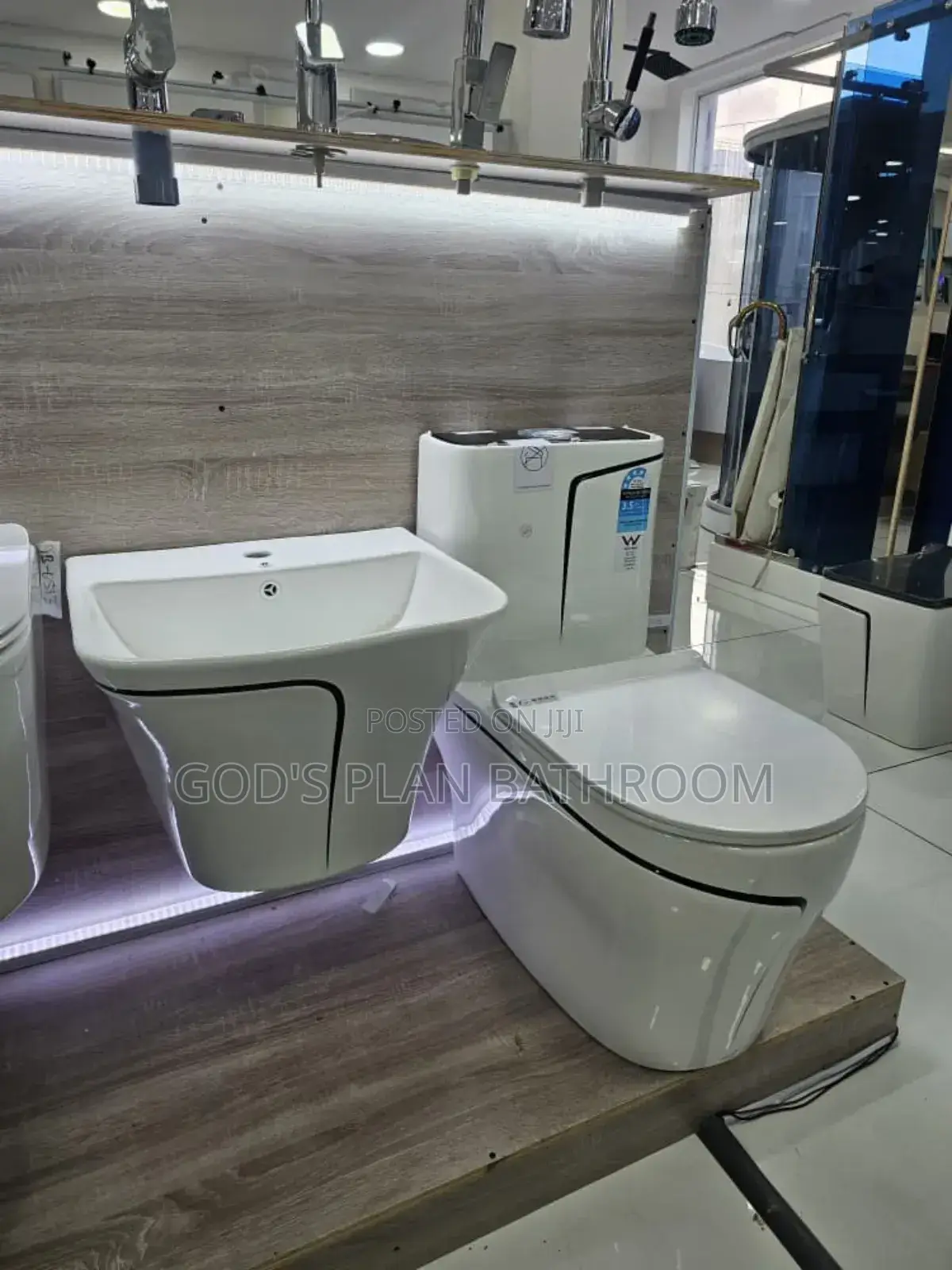 Executive Black Line Water Closet With Hanging Basin