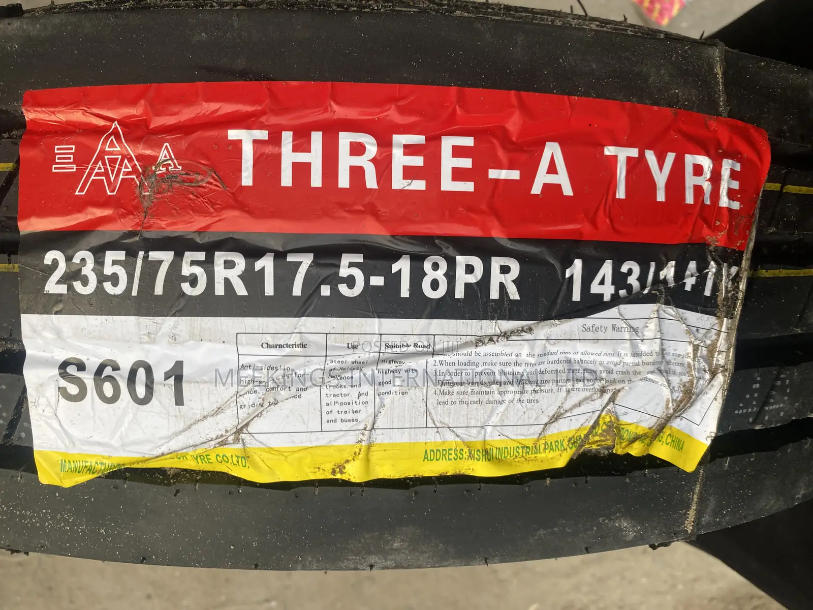 Brand New 235/75/17.5 Three a Tyre