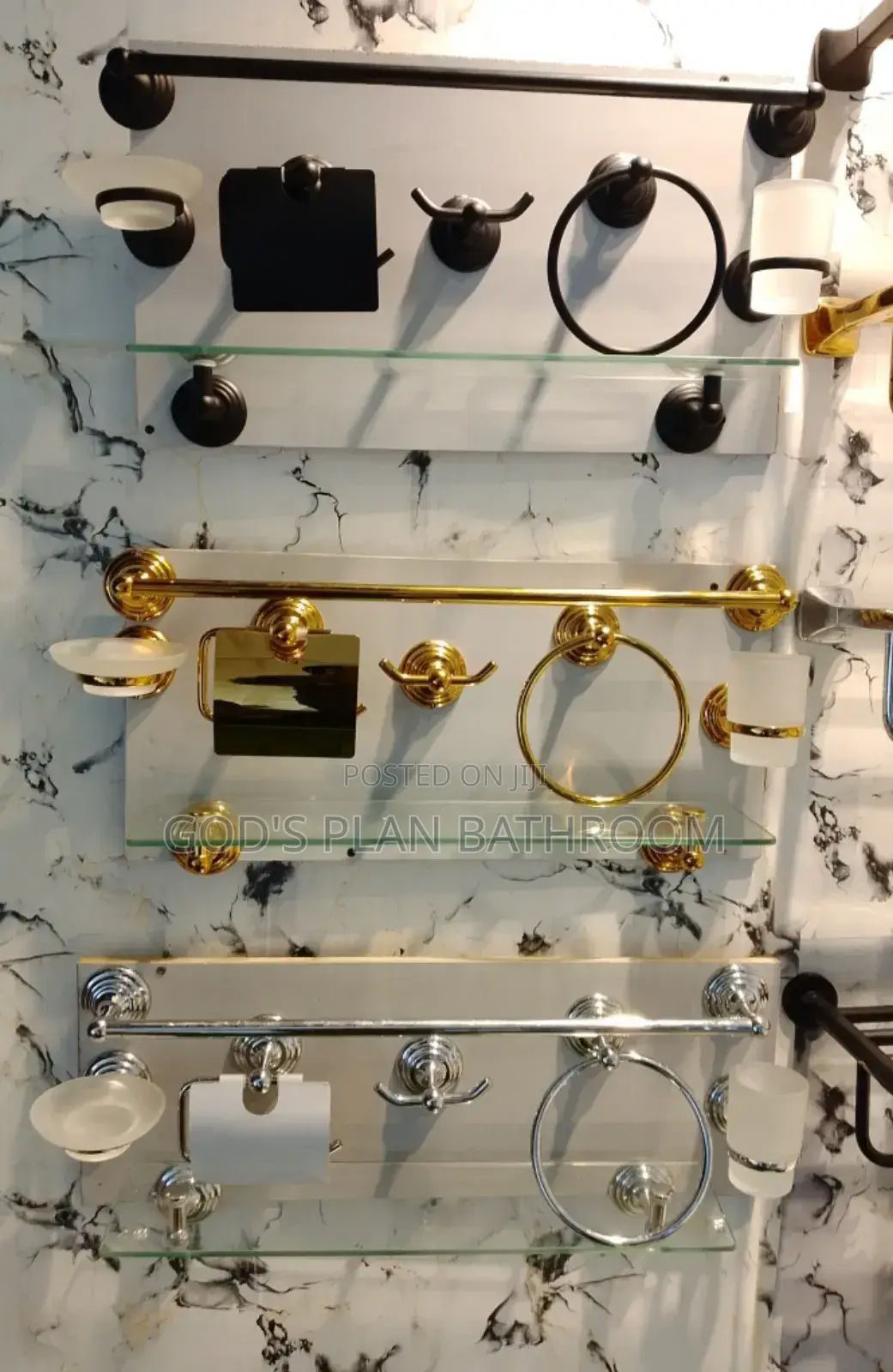 Bathroom Accessories Gold/Black/Chrome