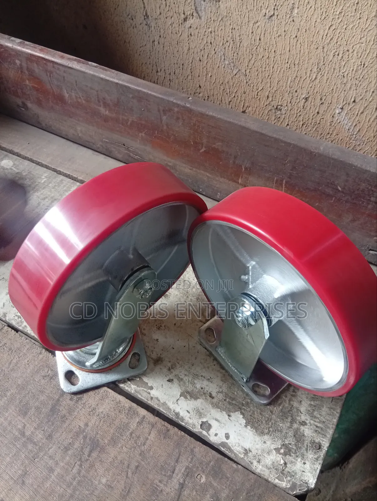 8" Red Heavy Duty Castor