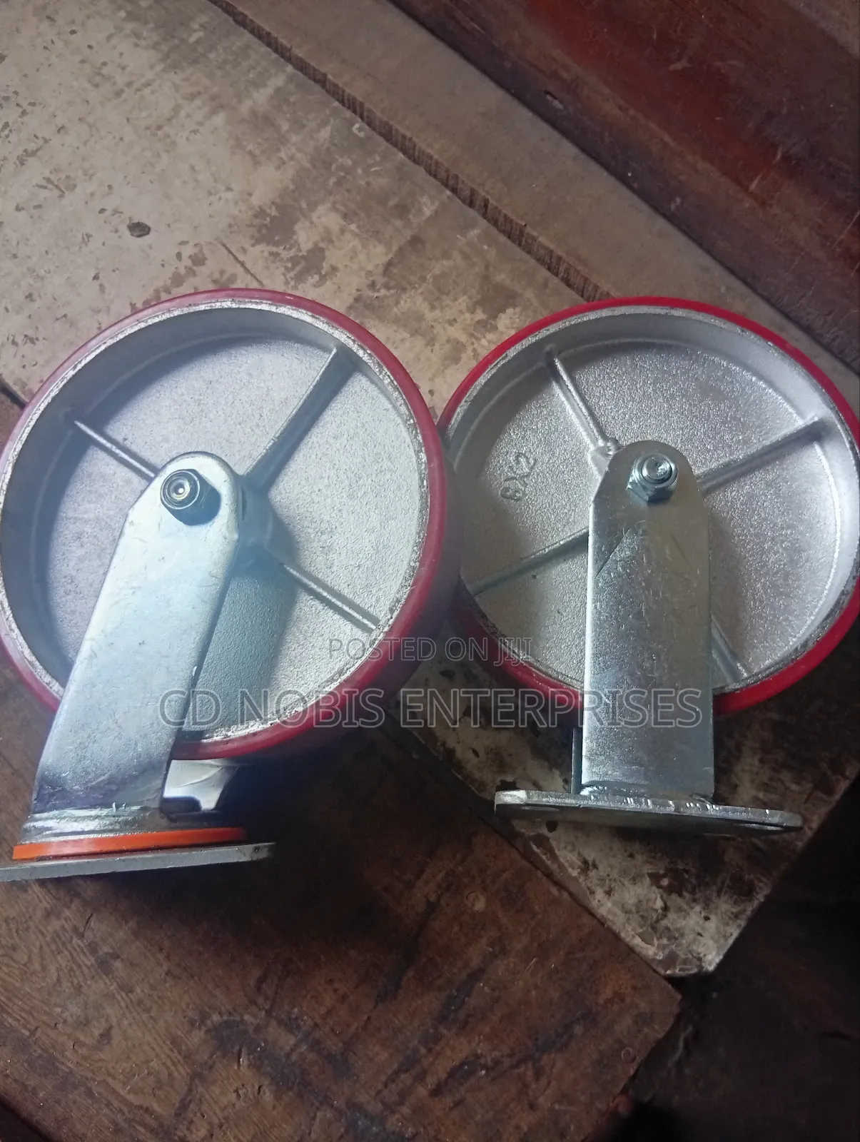 8" Red Heavy Duty Castor