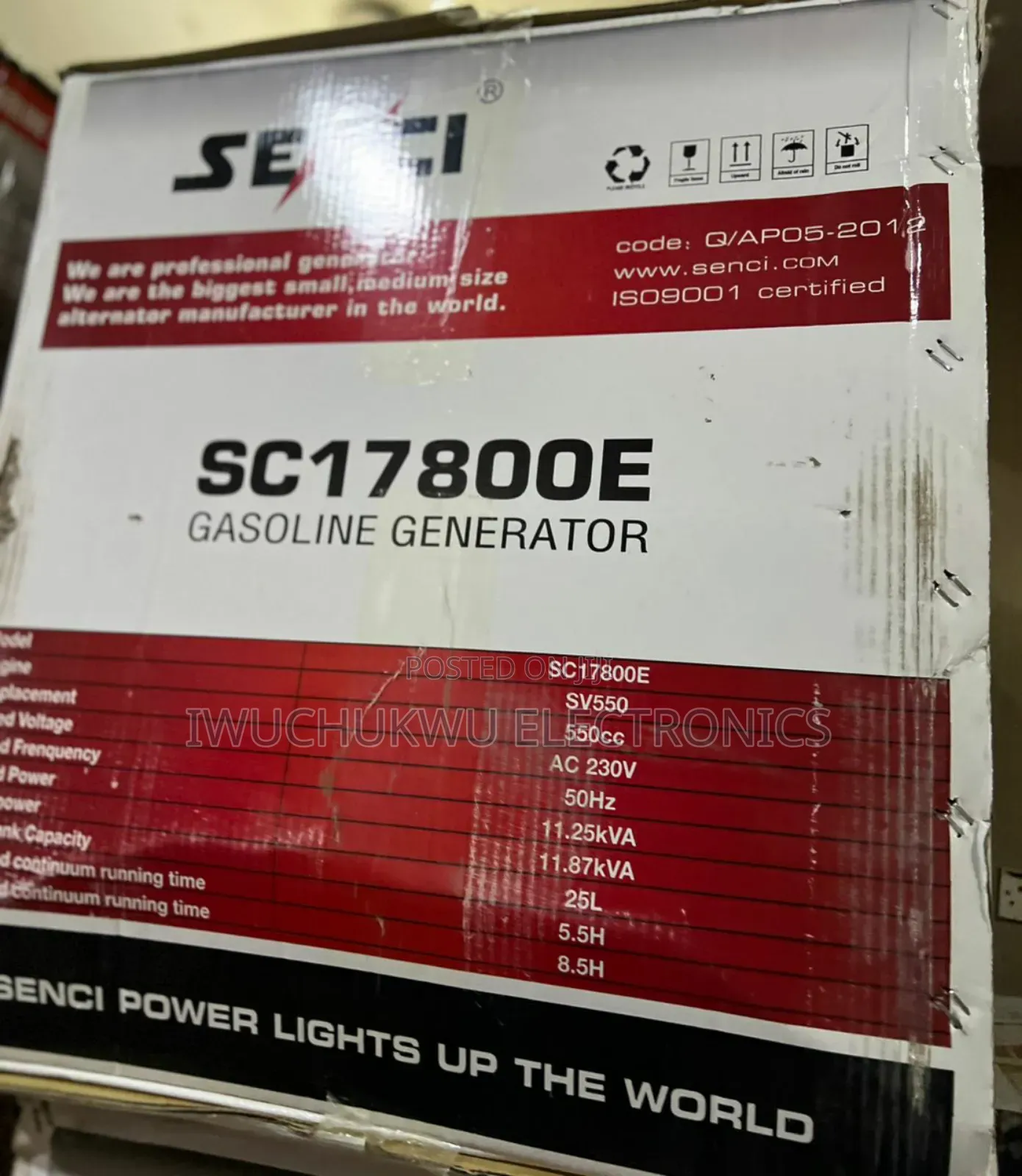 Sc17800e Senci 100% Copper Wire 12kva Petrol Generator