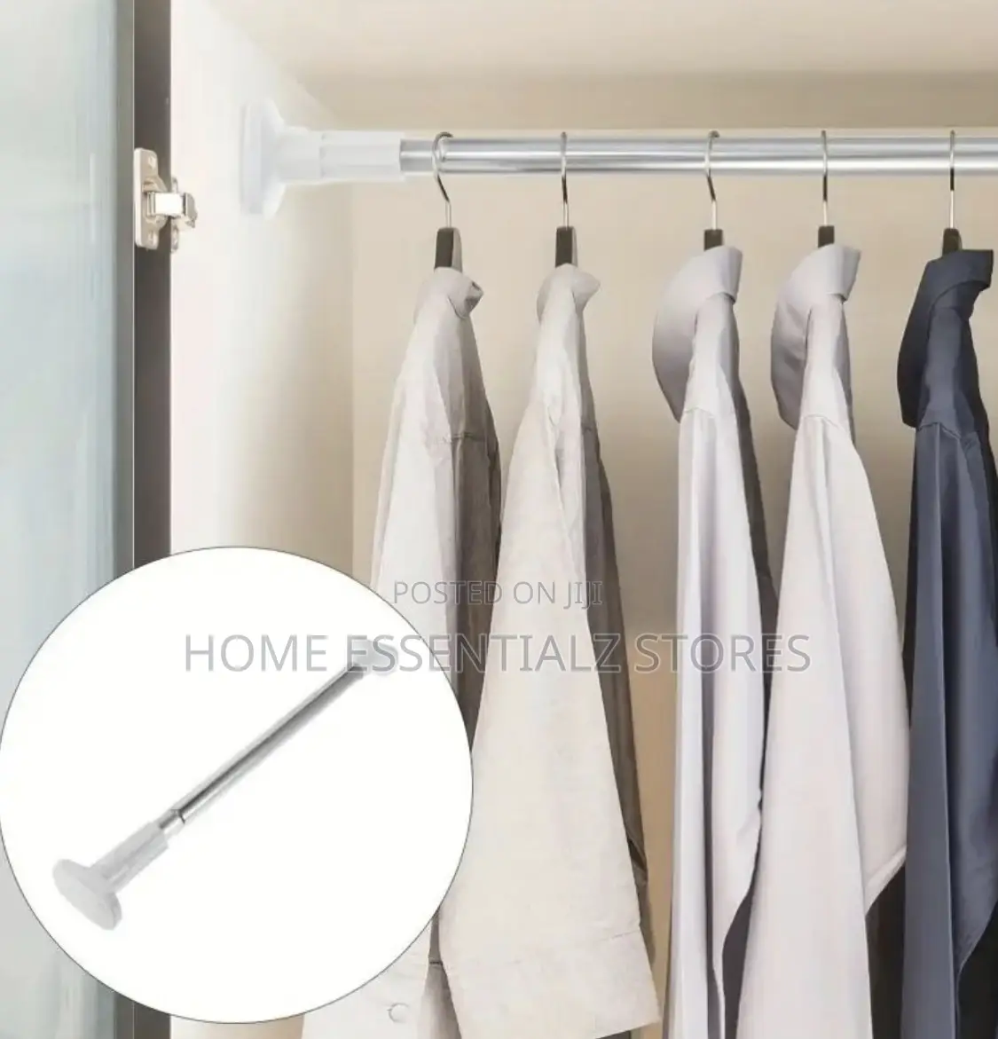 Non-Drill Tension Adjustable Shower Curtain Rods - Shower Curtain Pole