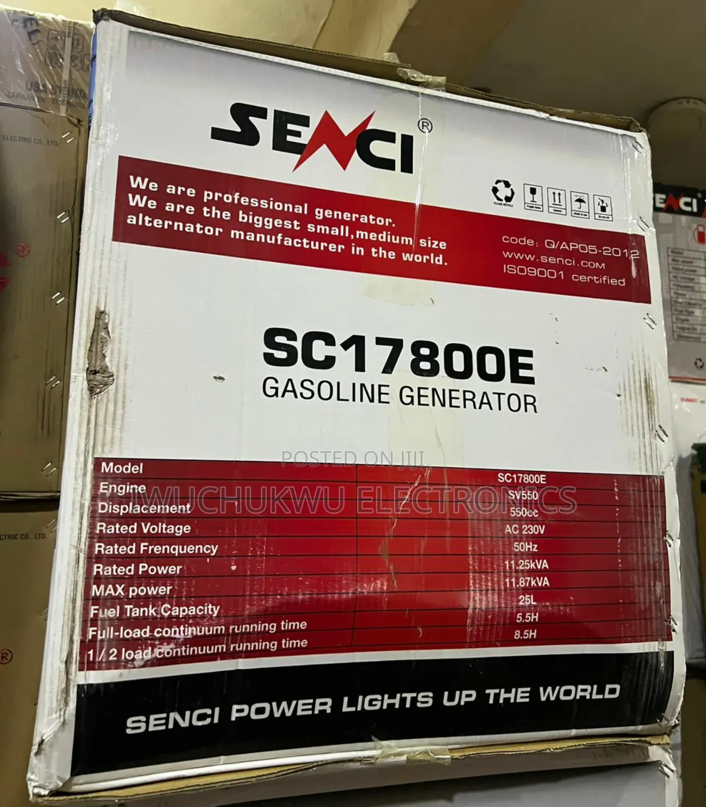 Senci Sc17000e 12kva German Standard Copper Coil Petrol Generator