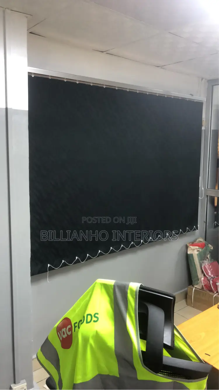 Very Dark Gray Vertical Window Blinds