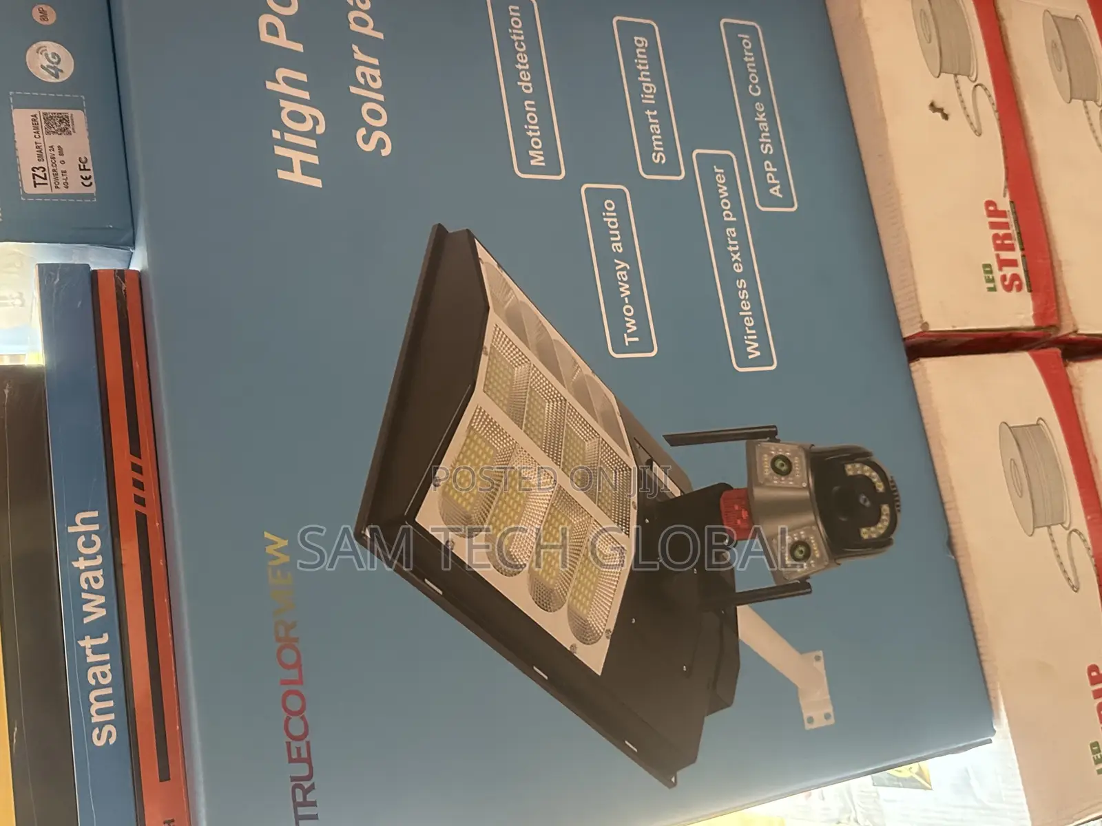 500w Solar Light With 4g Powered Camera