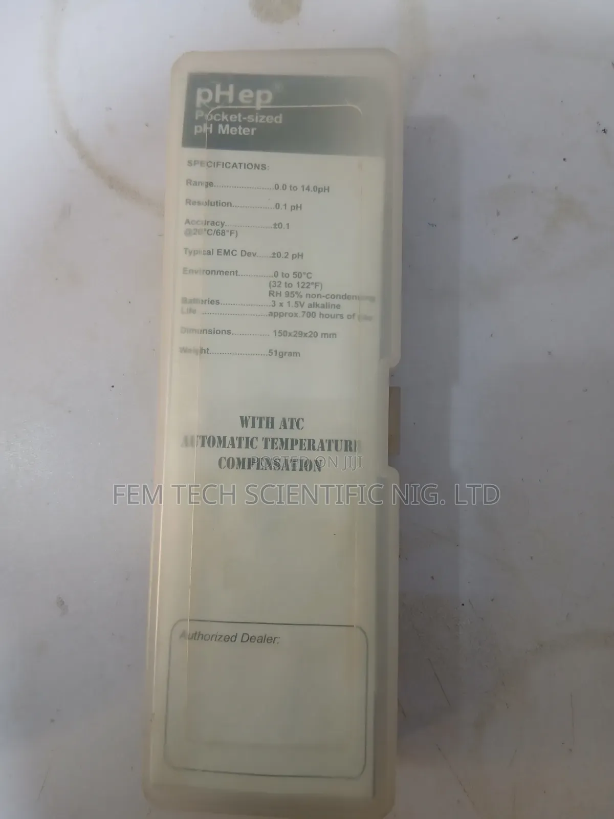 Pocket Sized Ph Meter