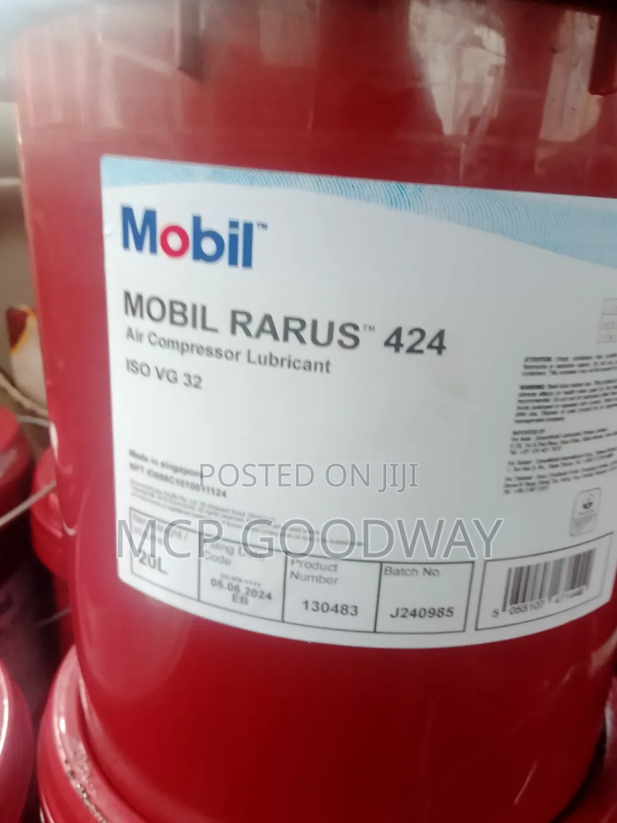Mobil Rarus 424 / Air Compressor Lubricant Oil Iso Vg 32
