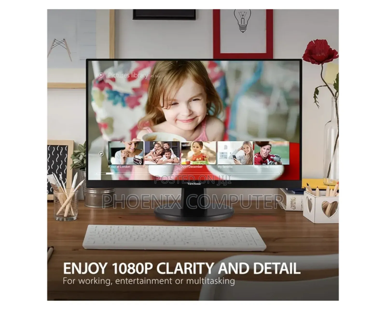 24 Inch Full Hd 1080p Monitor Freesync, 100hz, Ultra-Thin Bezel