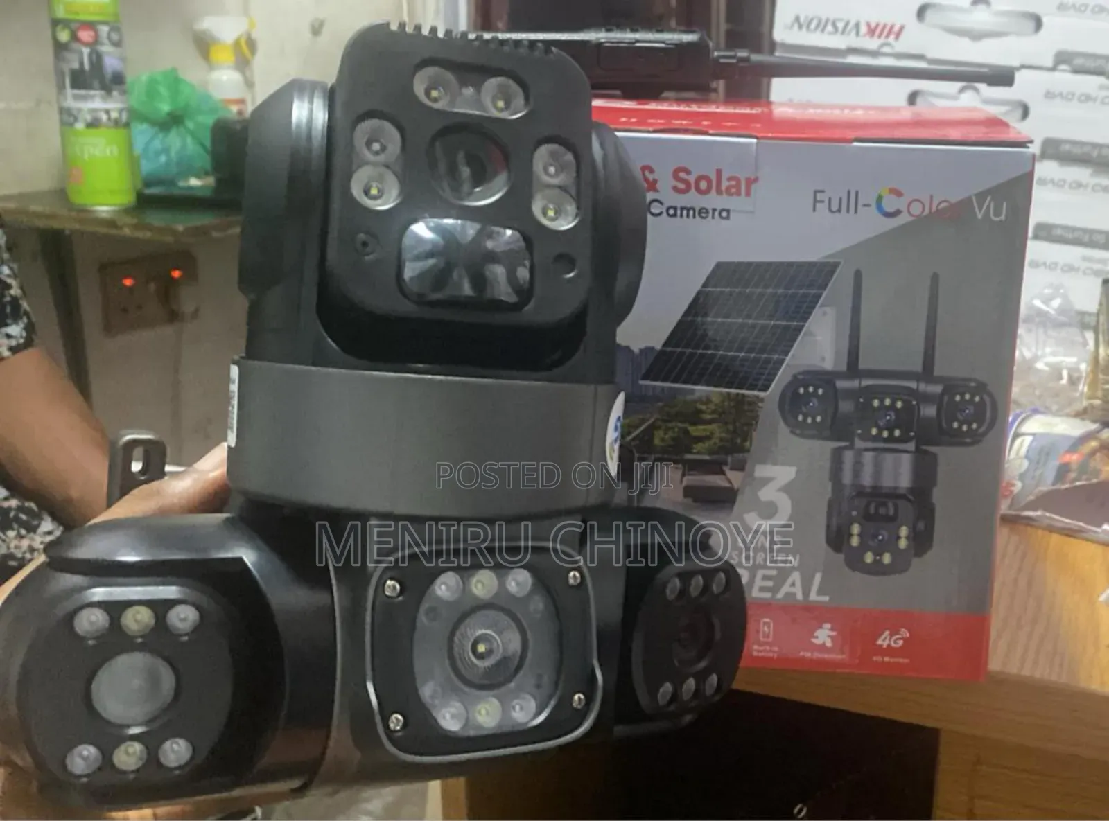 4g 3 Lens Hd Outdoor and Solar Smart Security Camera