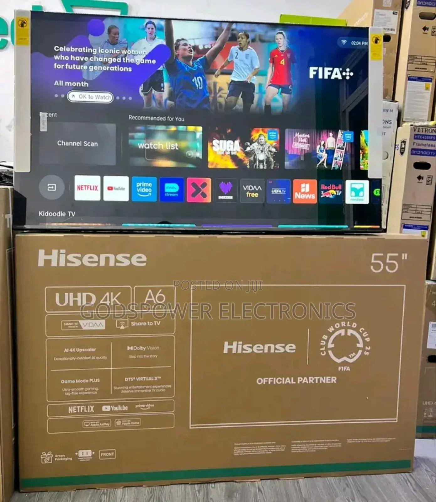 Hisense 55a6n 55 Inches Uhd4k Smart Tv With Bluetooth 2 Years Warranty