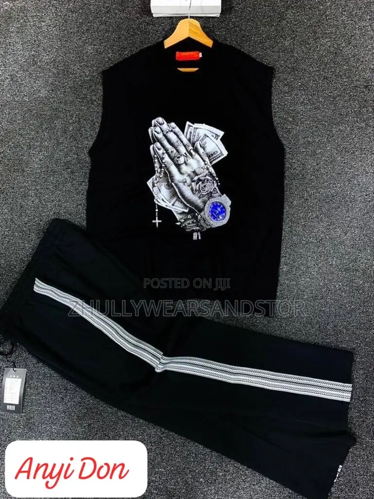 High Quality Men Up and Down Long Trousers and Top