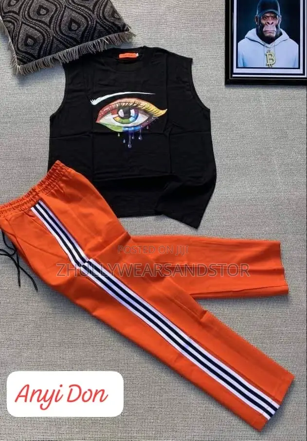 High Quality Men Up and Down Long Trousers and Top