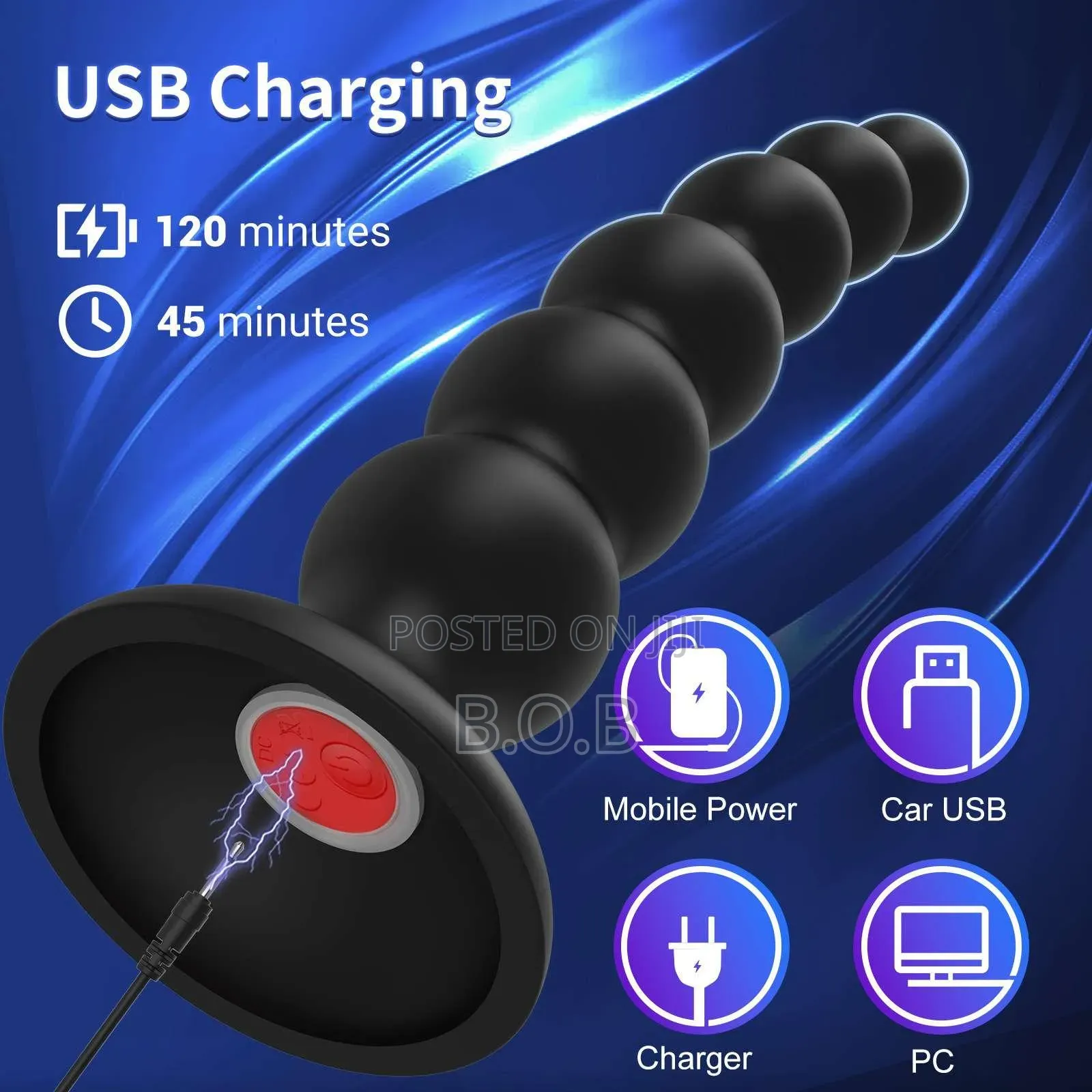 Vibrating Anal Plug for Female, Male Prostate Massager