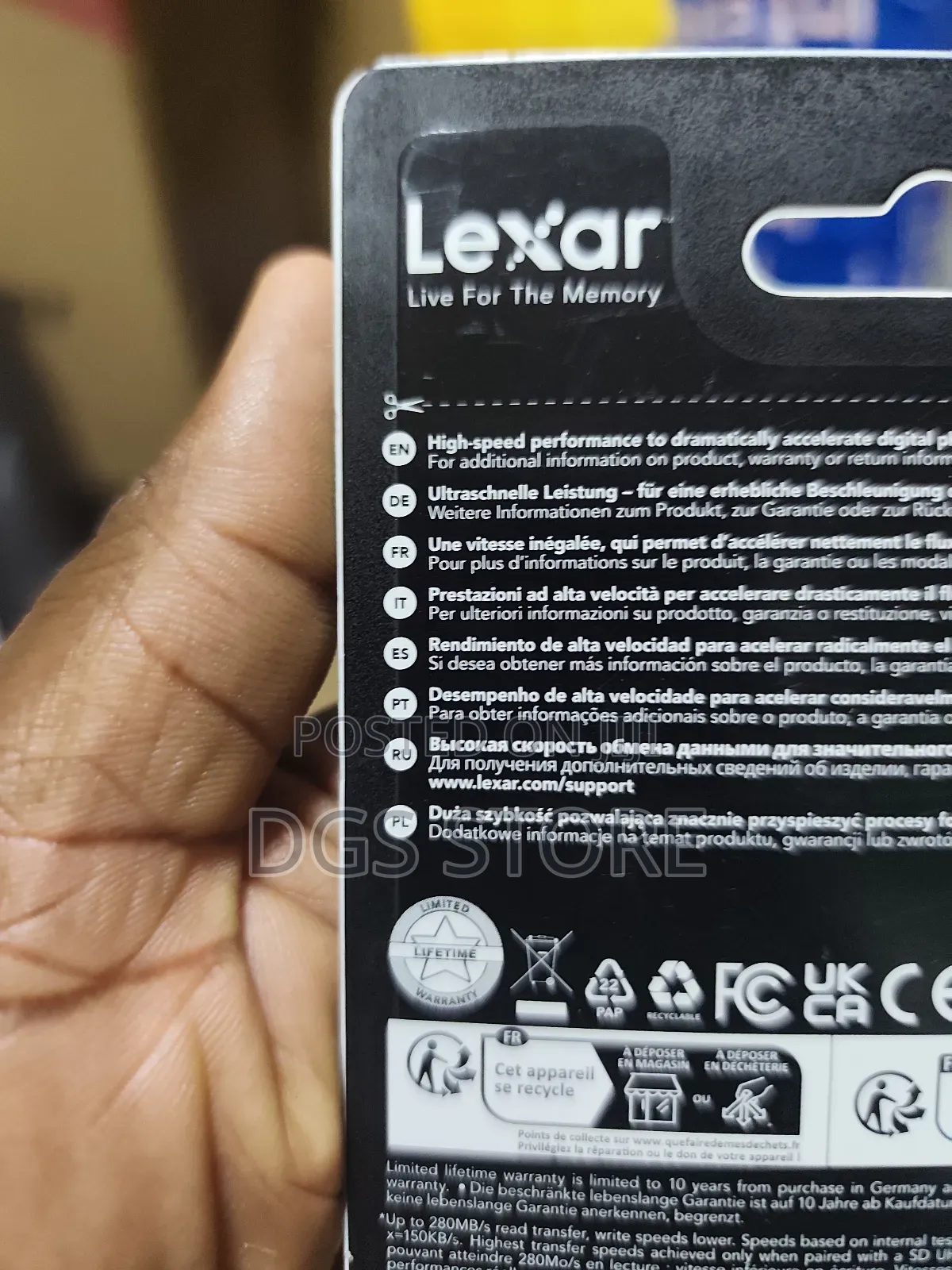 Lexar Silver Pro SDXC 256gb V60 280mbs Sd Card