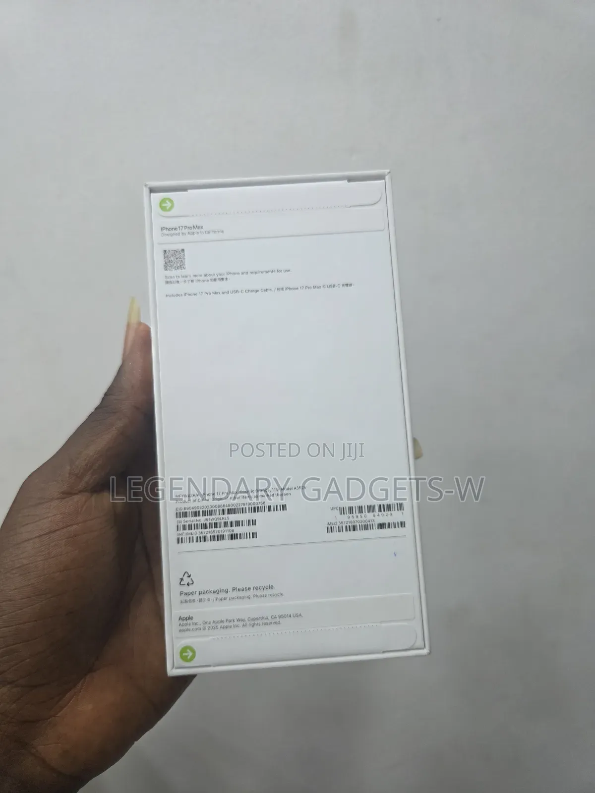 New Apple iPhone 17 Pro Max 1 TB Orange