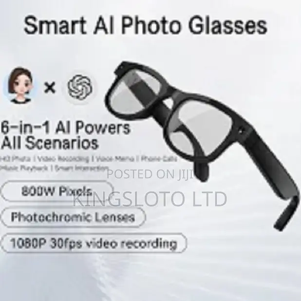 Smart Glasses With Ai | Camera +Voice Assistant |Bluetooth Sunglasses
