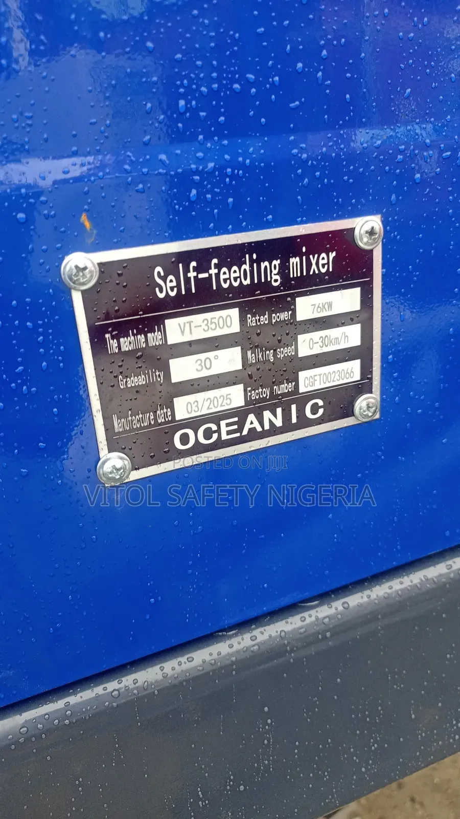 Oceanic 3.5 Cubic Mobile Selfload Concrete Mixer Truck