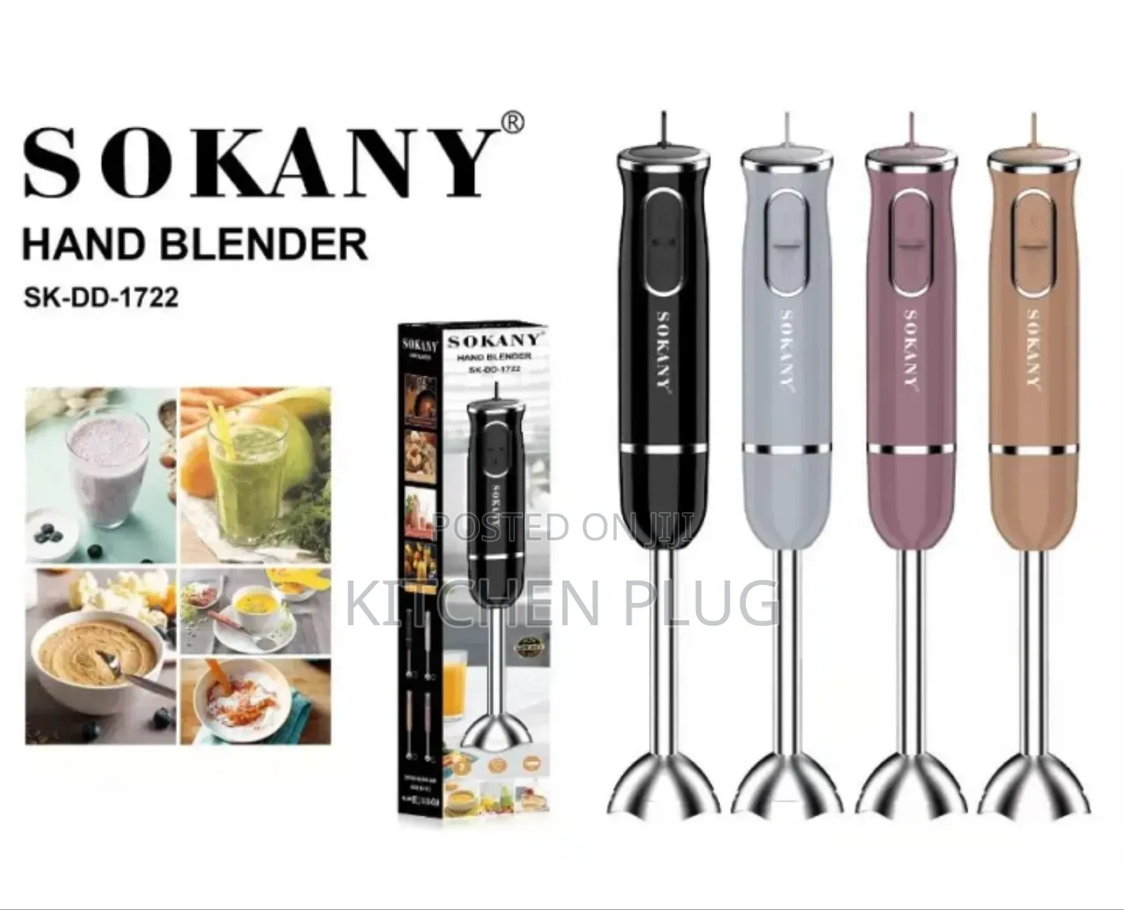 Sokany Hand Blender, A 300w Immersion Stick Blender.