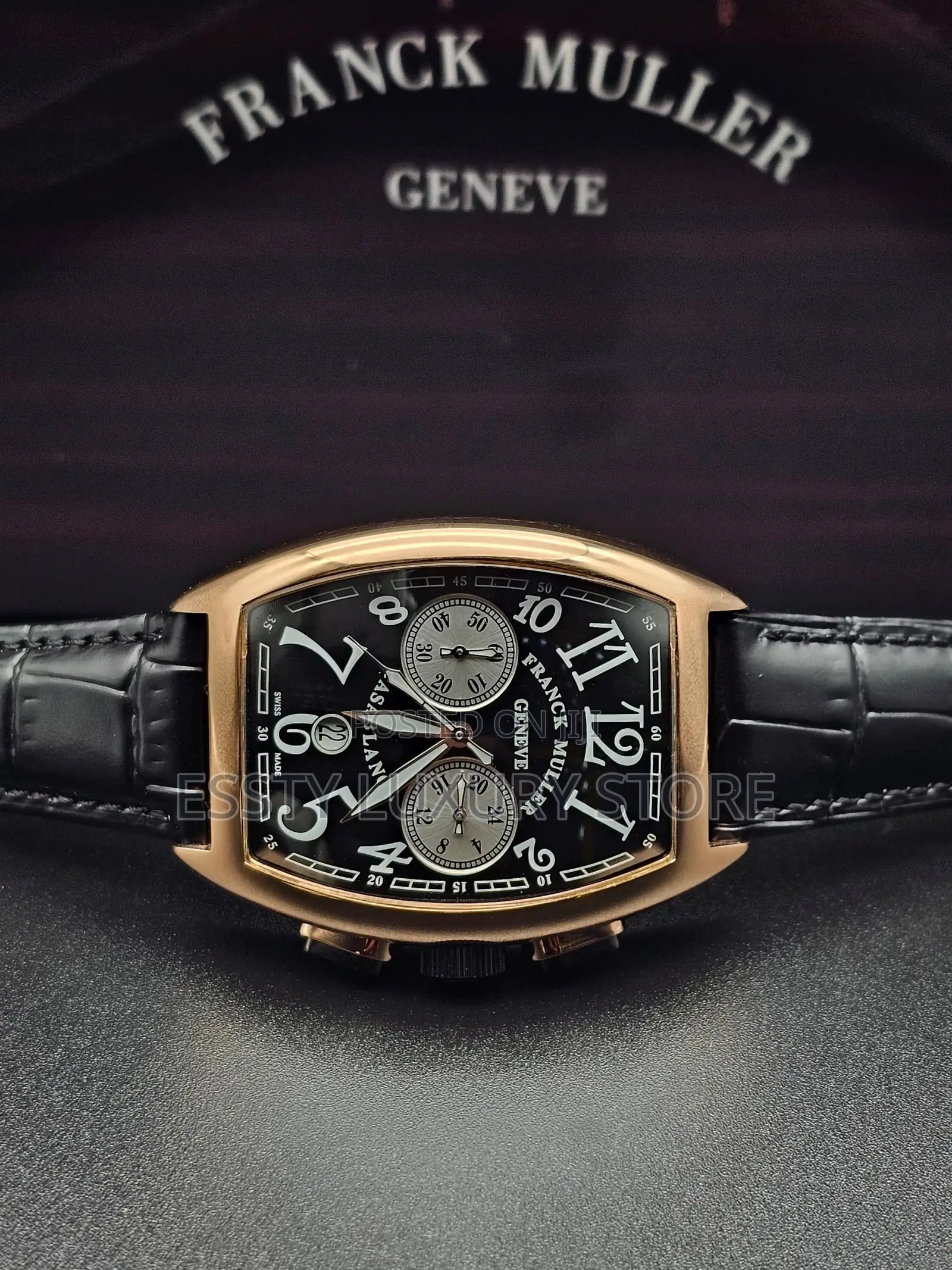 High Quality Luxury Franck Muller Leather Wristwatch