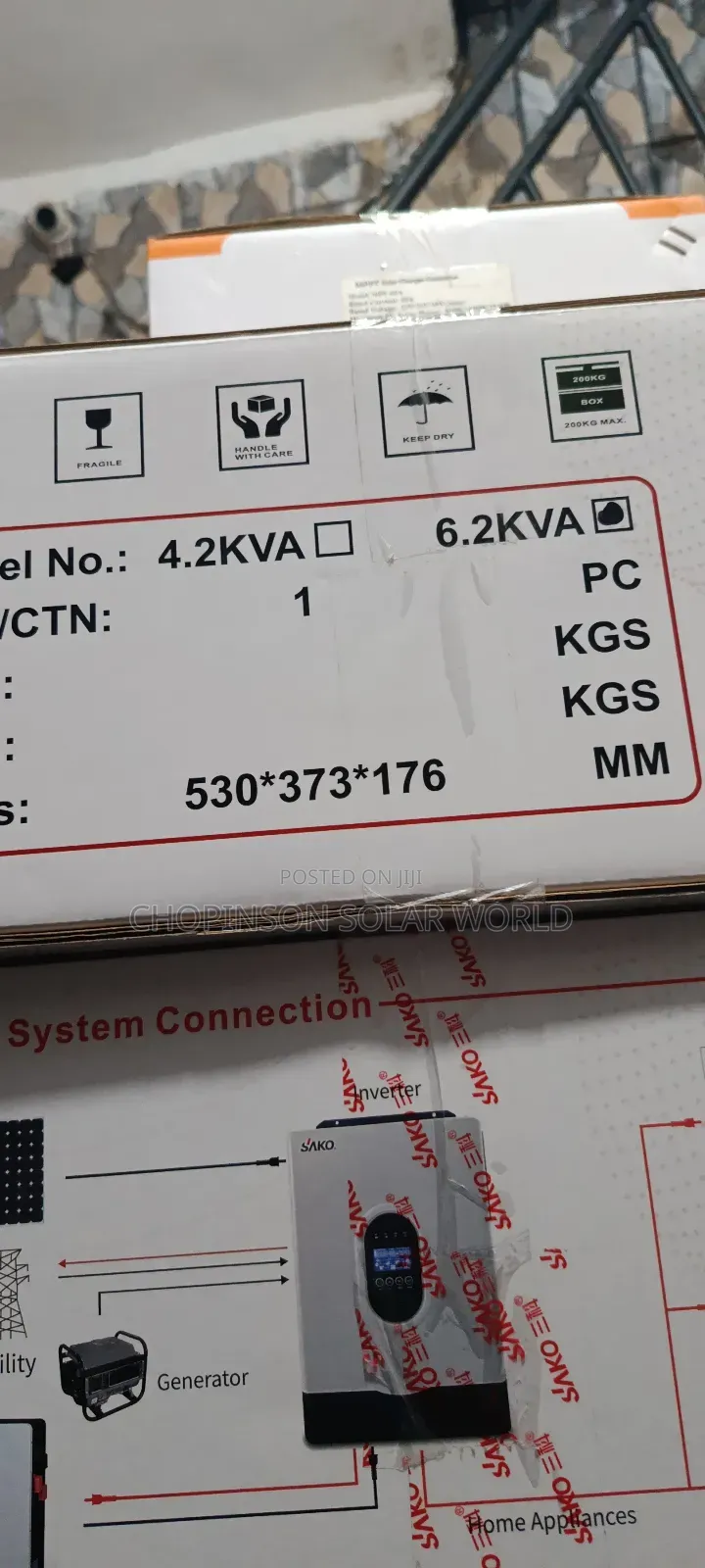 Solar Energy Sako Hybrid Inverter 6.2kva/48votts