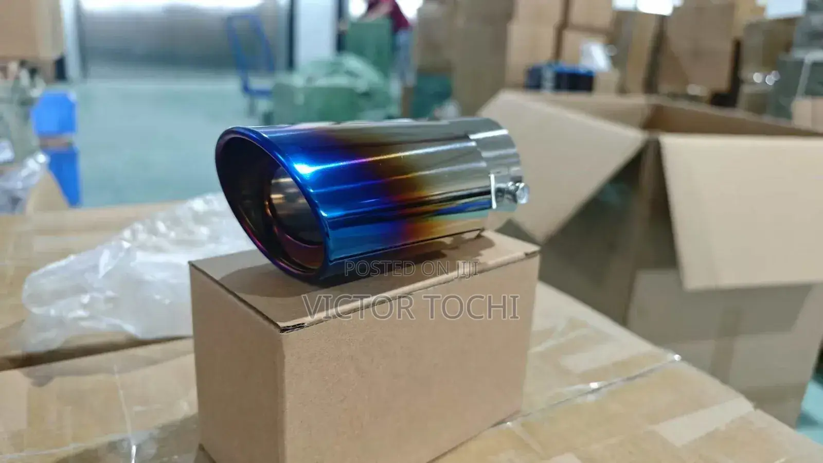 Special Universal Car Exhaust Muffler Mouth Rainbow And Matte Black