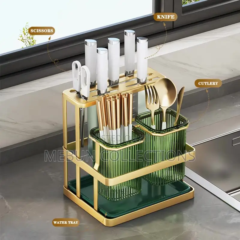 Wall Mounted Kitchen Knife And Cutlery Rack