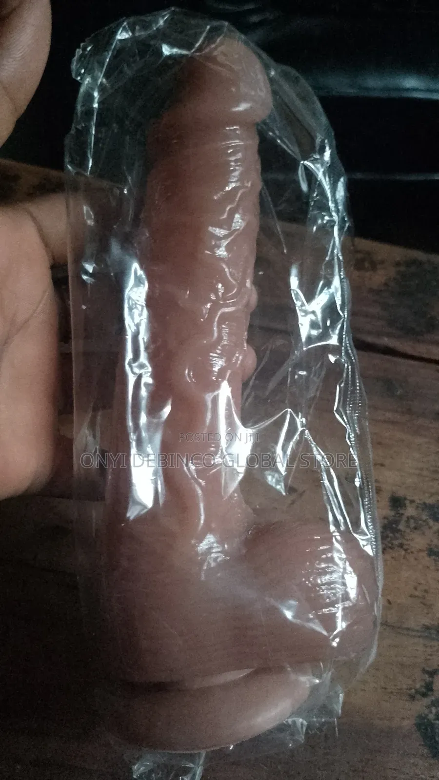 Brown Color Soft Realistic Dildo Penis With Ball for Female