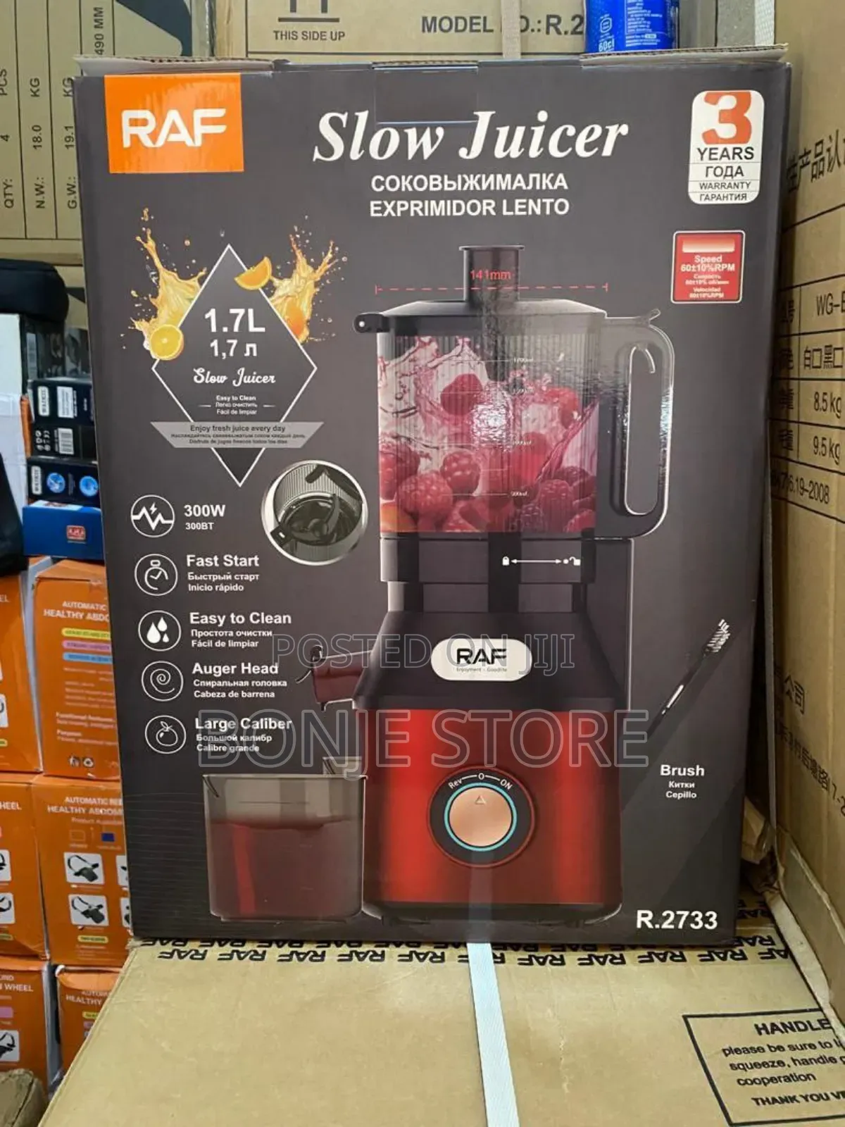 Raf Slow Juicer 1.7litres Cup 300w
