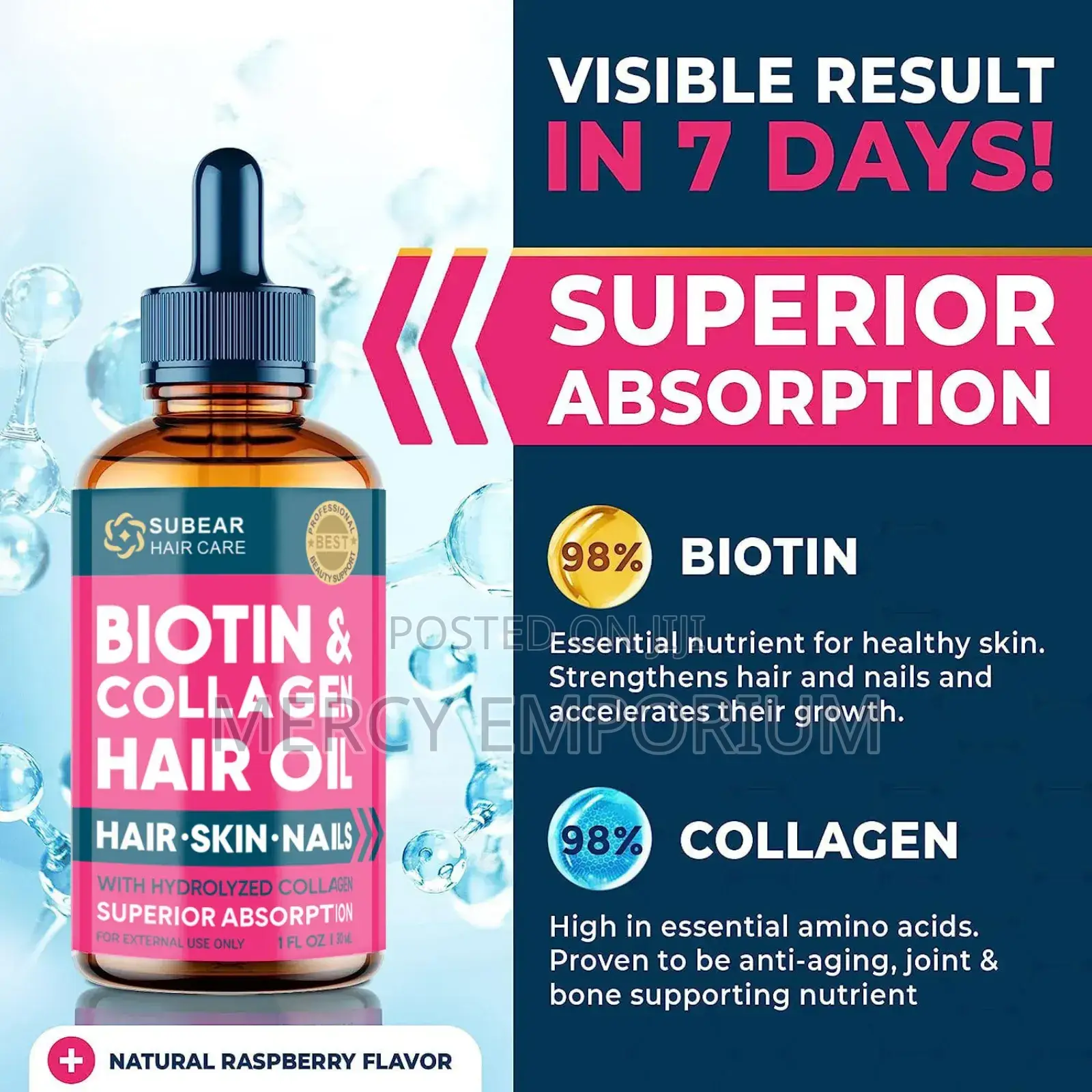 Biotin Collagen Hair and Beard Oil