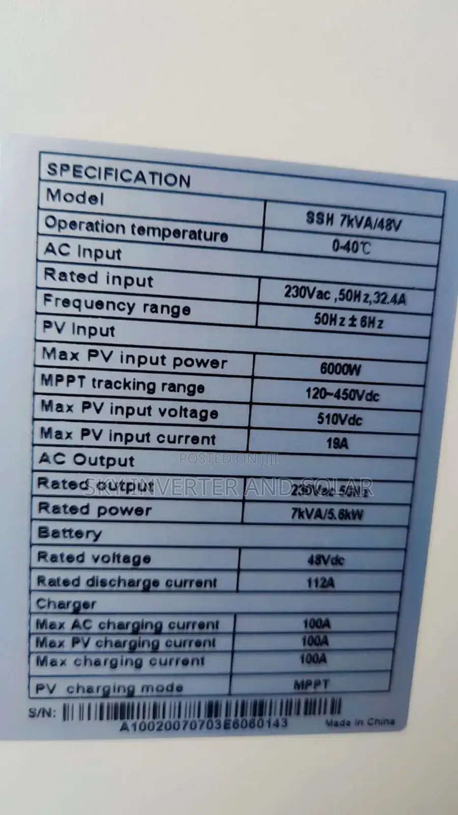 7kva/48v Talegent Hybrid Inverter