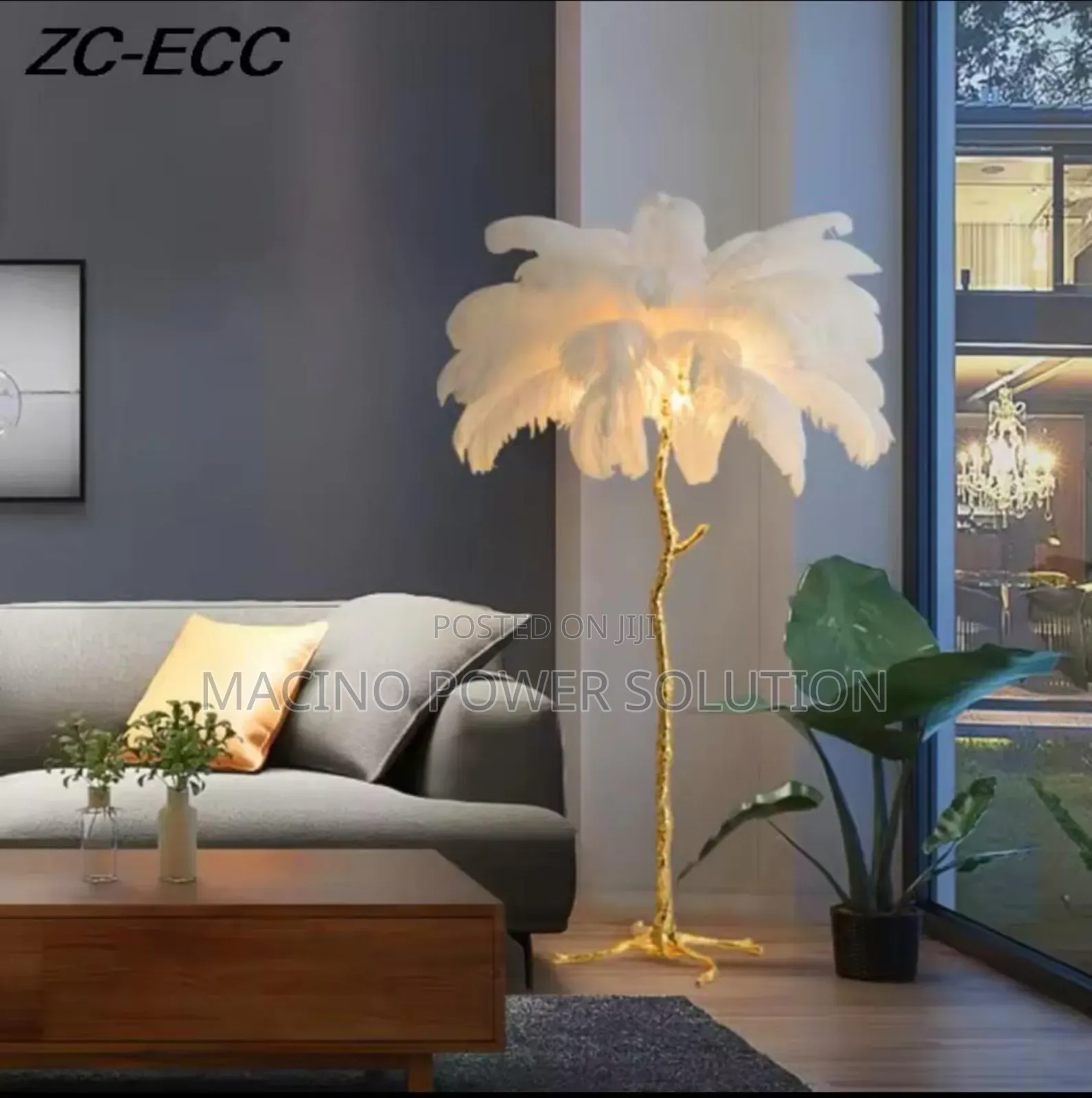 Nordic Ostrich Feather Floor Lamp