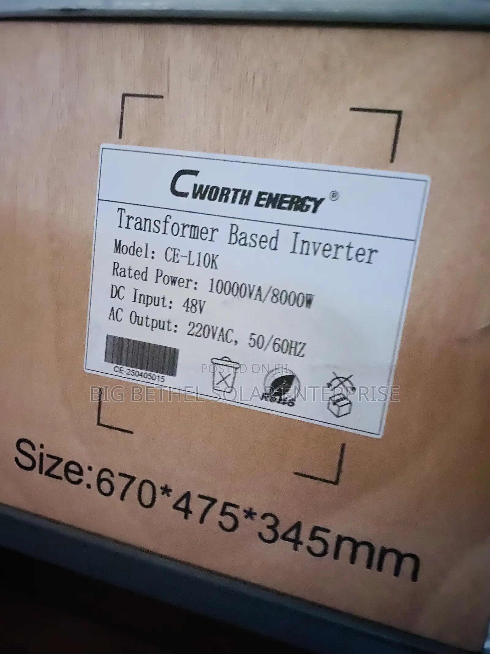 10kva 48v Transformer Based Cworth Solar Inverter