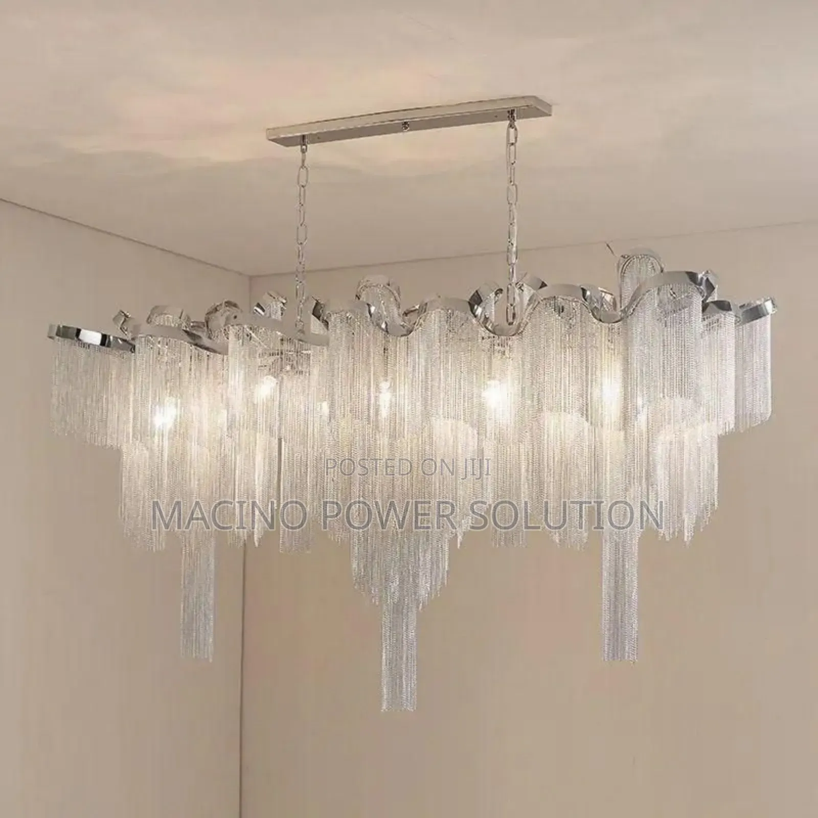 Modern Aluminum Tassel Chandelier