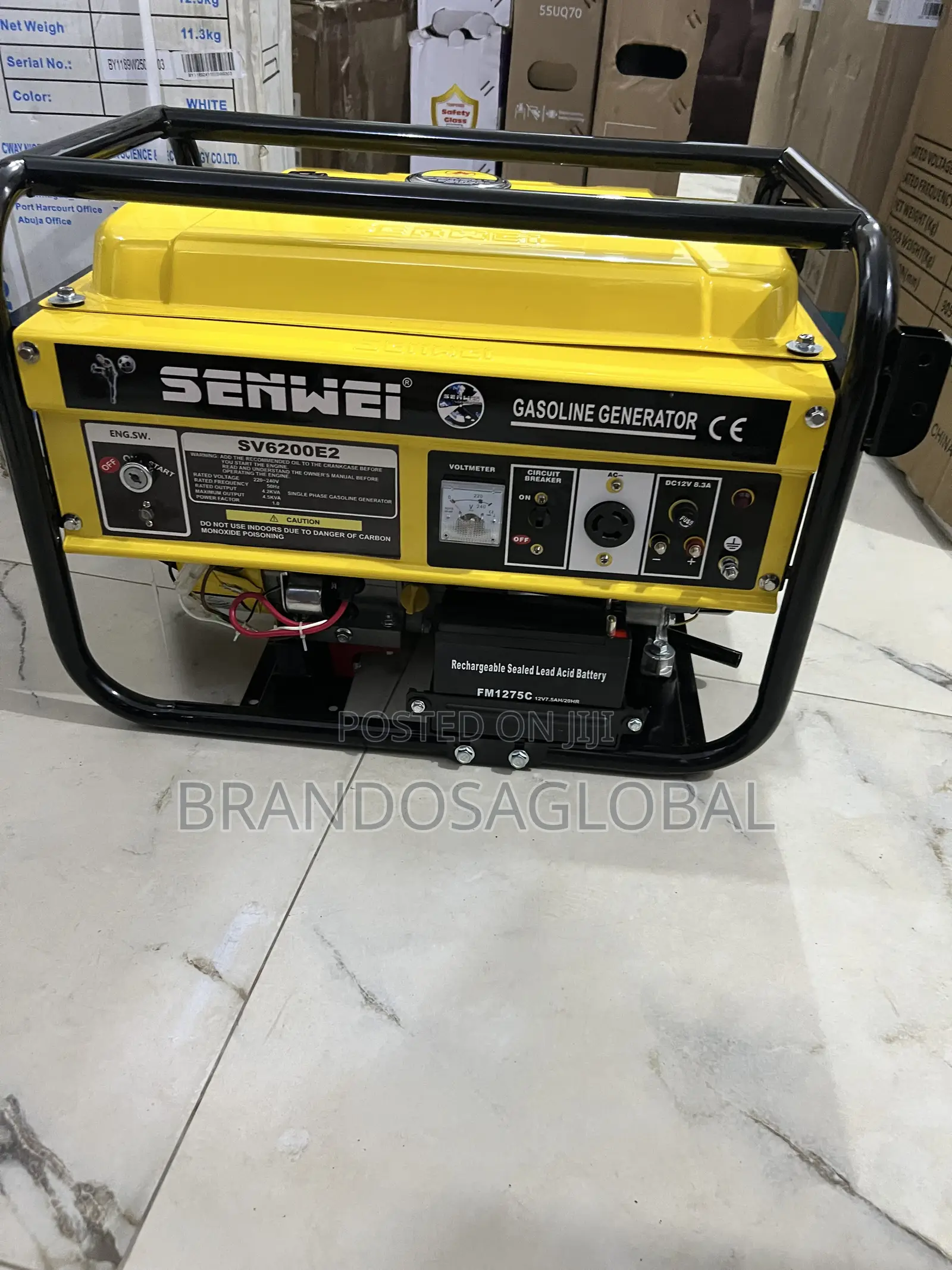 Brand New Senwei 4.5kva Generator Sv6200e2 – Key Start